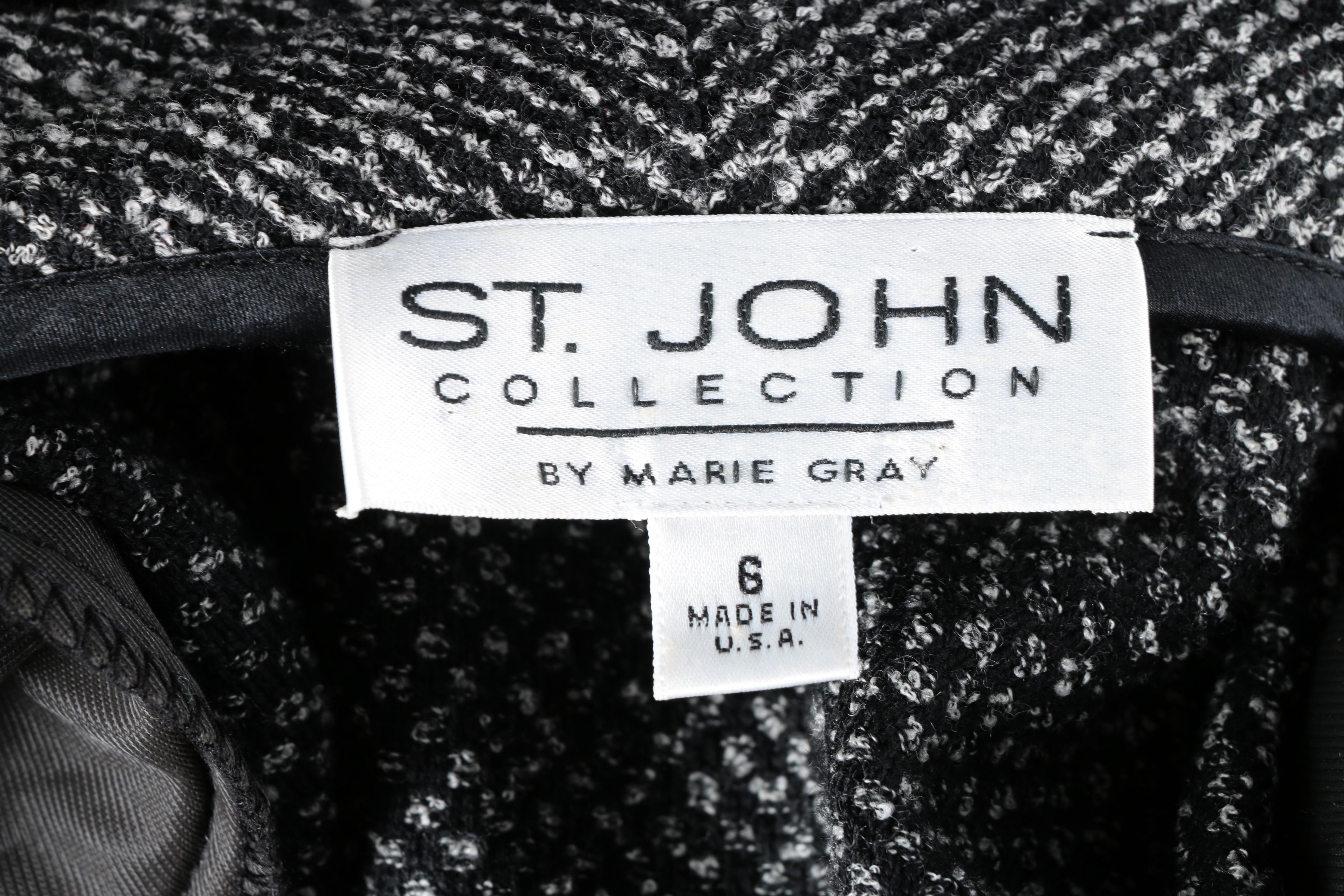 St. John Collection by Marie Gray Black and White Knit Jacket