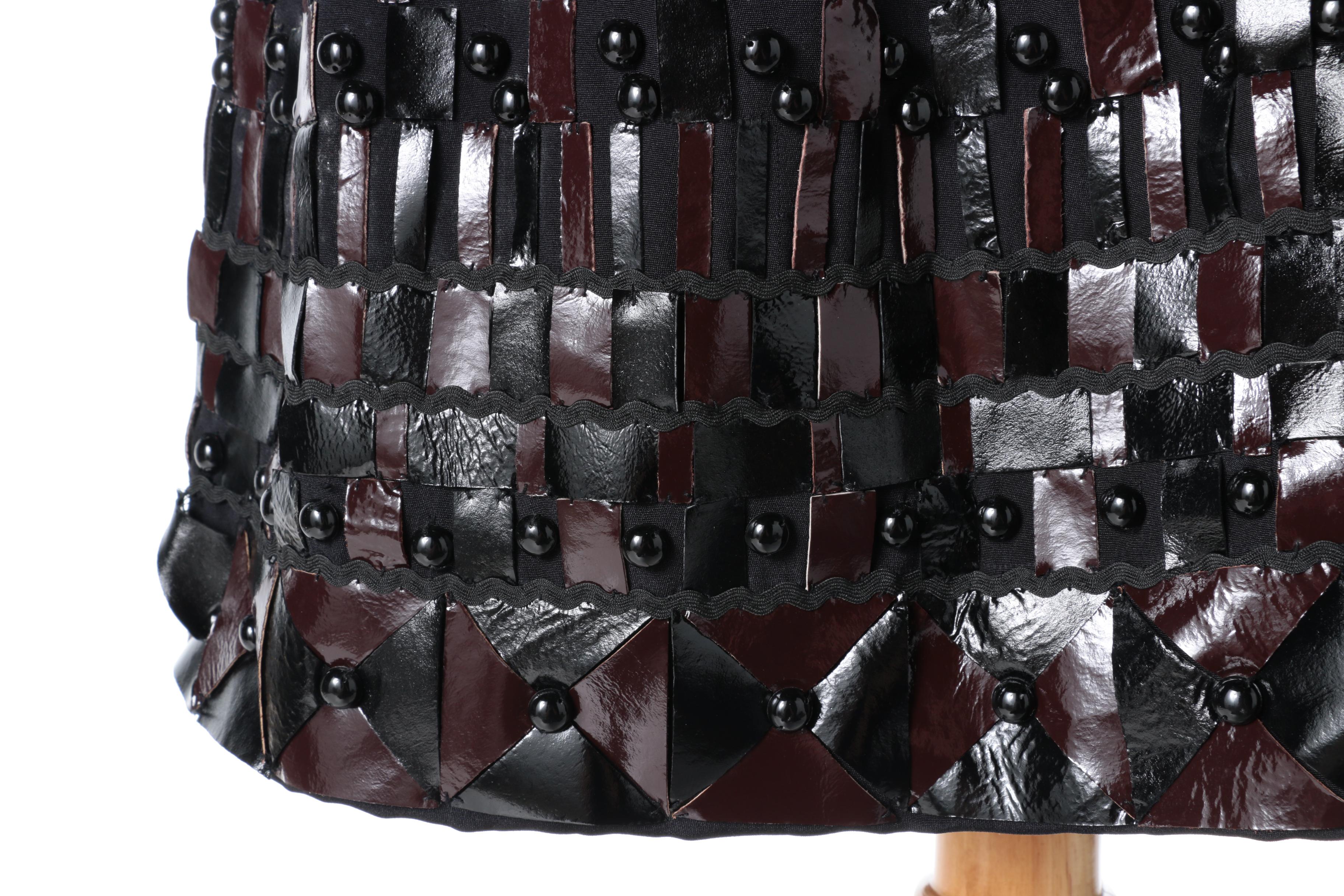 Badgley Mischka Cocktail Dress With Leather Embellishments