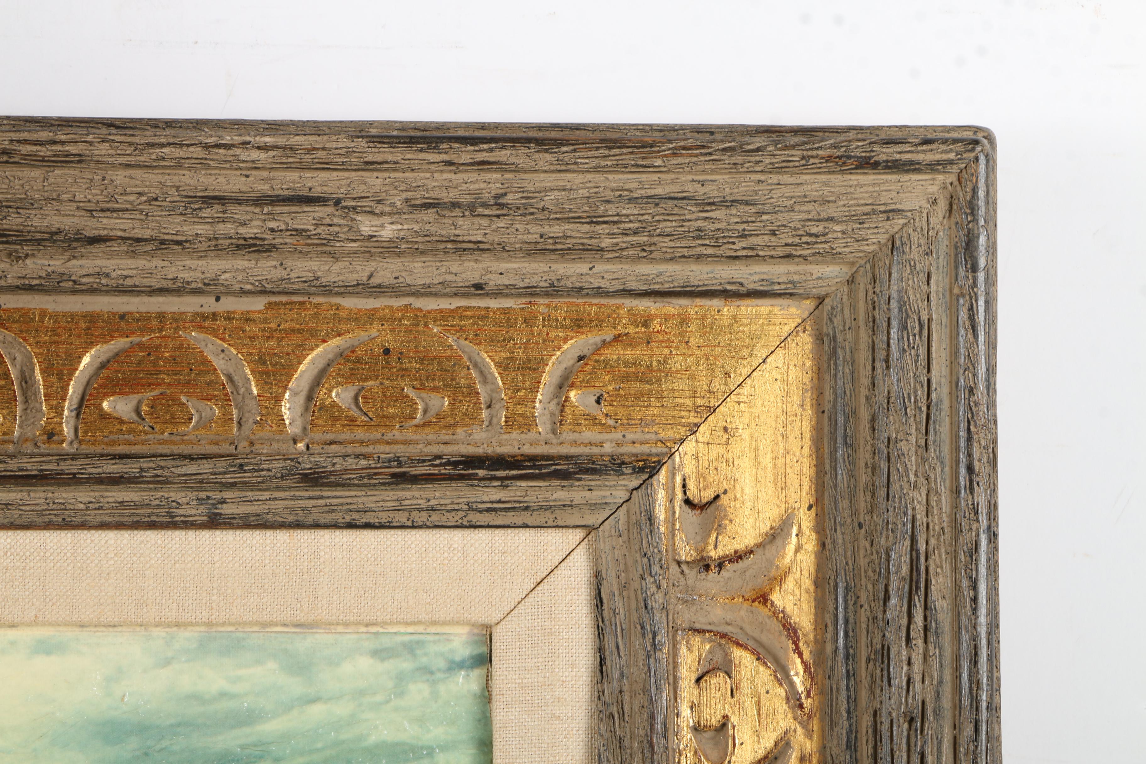 Embellished Offset Lithograph on Canvas After John Constable "The Hay Wain"