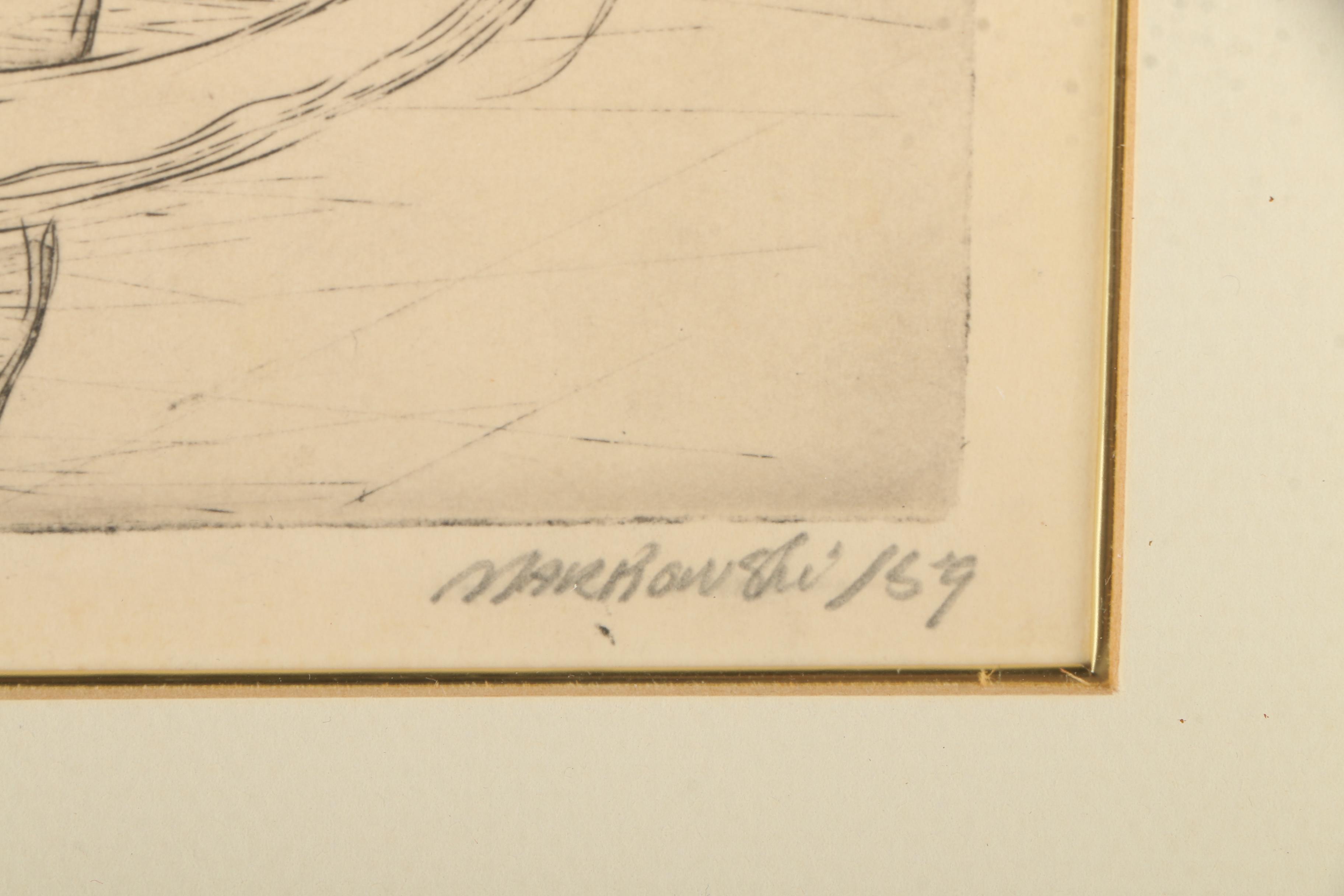 Markowski Limited Edition Intaglio Print "Two Doves"