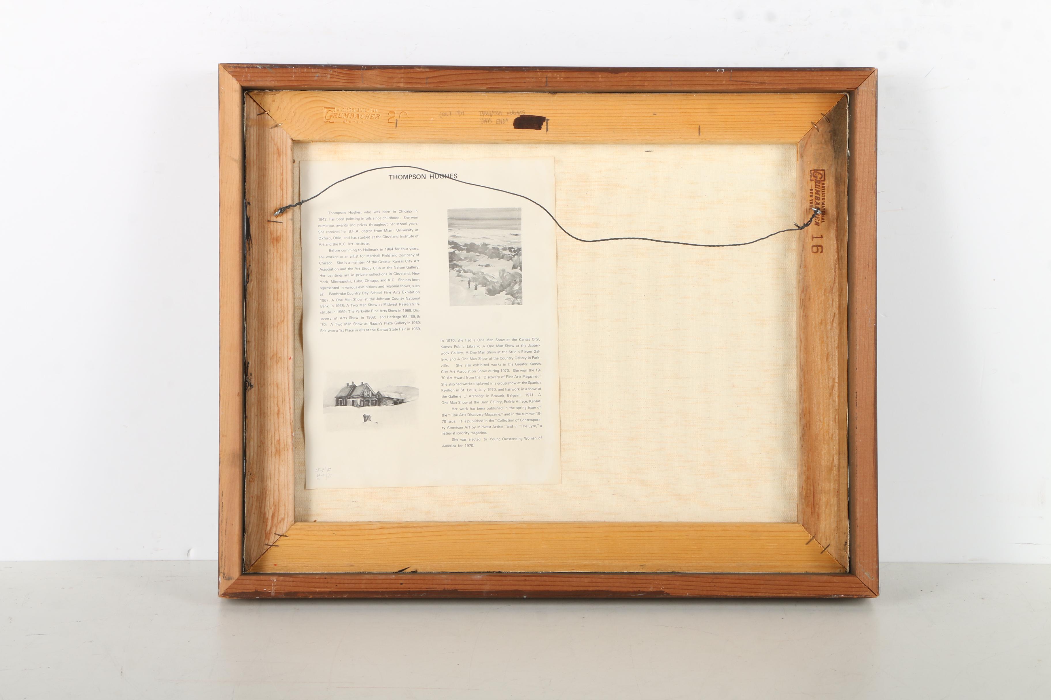 Thompson Hughes Original Oil Painting "Days End"