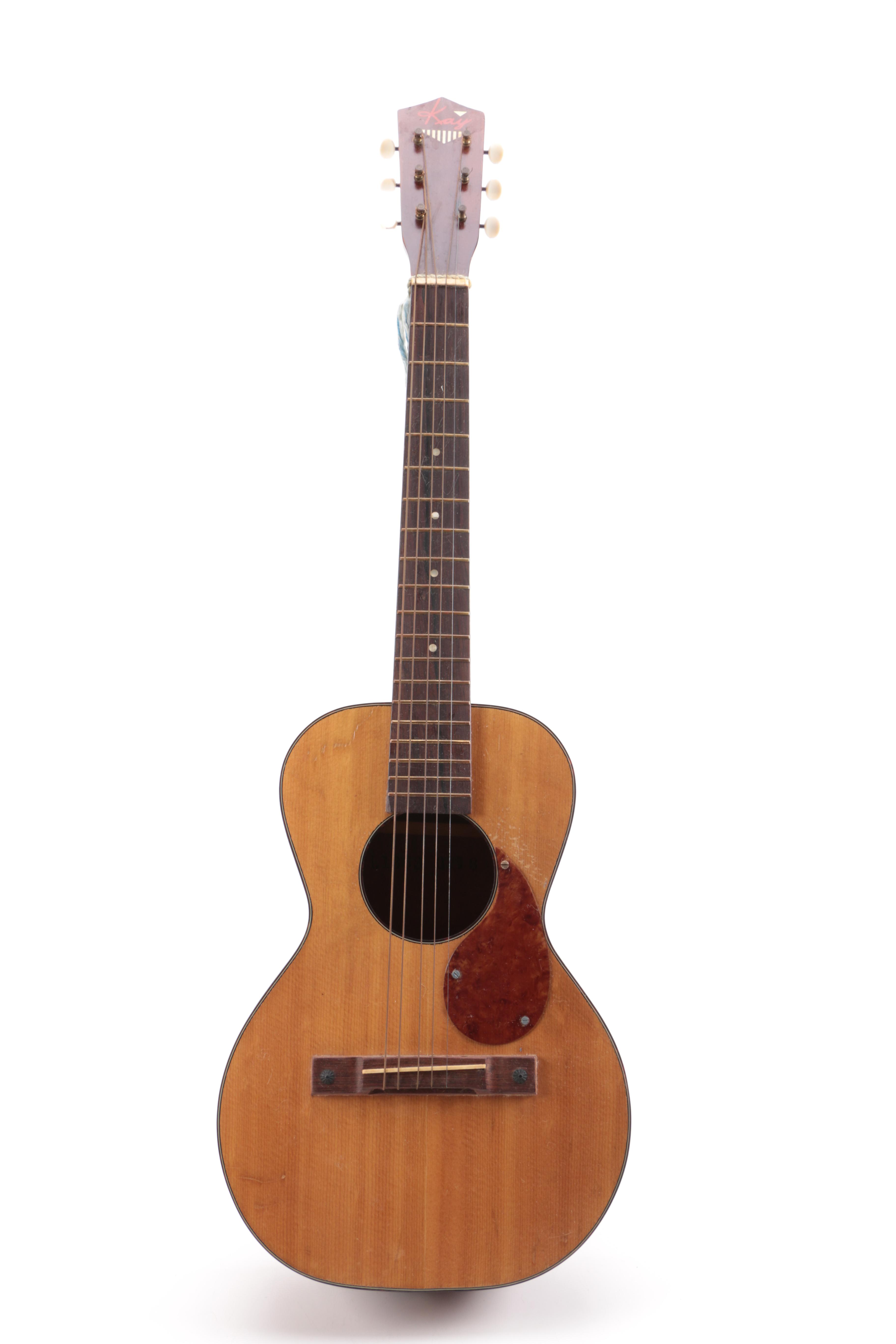 Vintage Kay Parlor Style Acoustic Guitar and Case