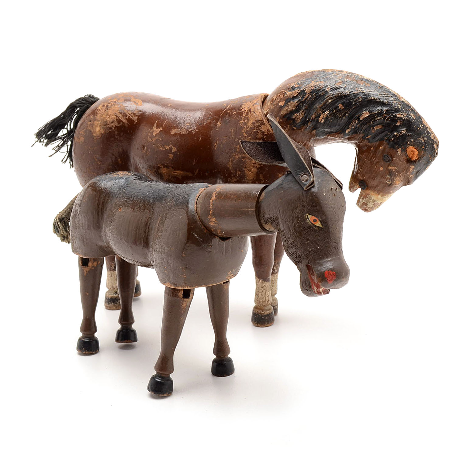 Schoenhut Jointed Wood Figural Horse and Donkey Circus Toys