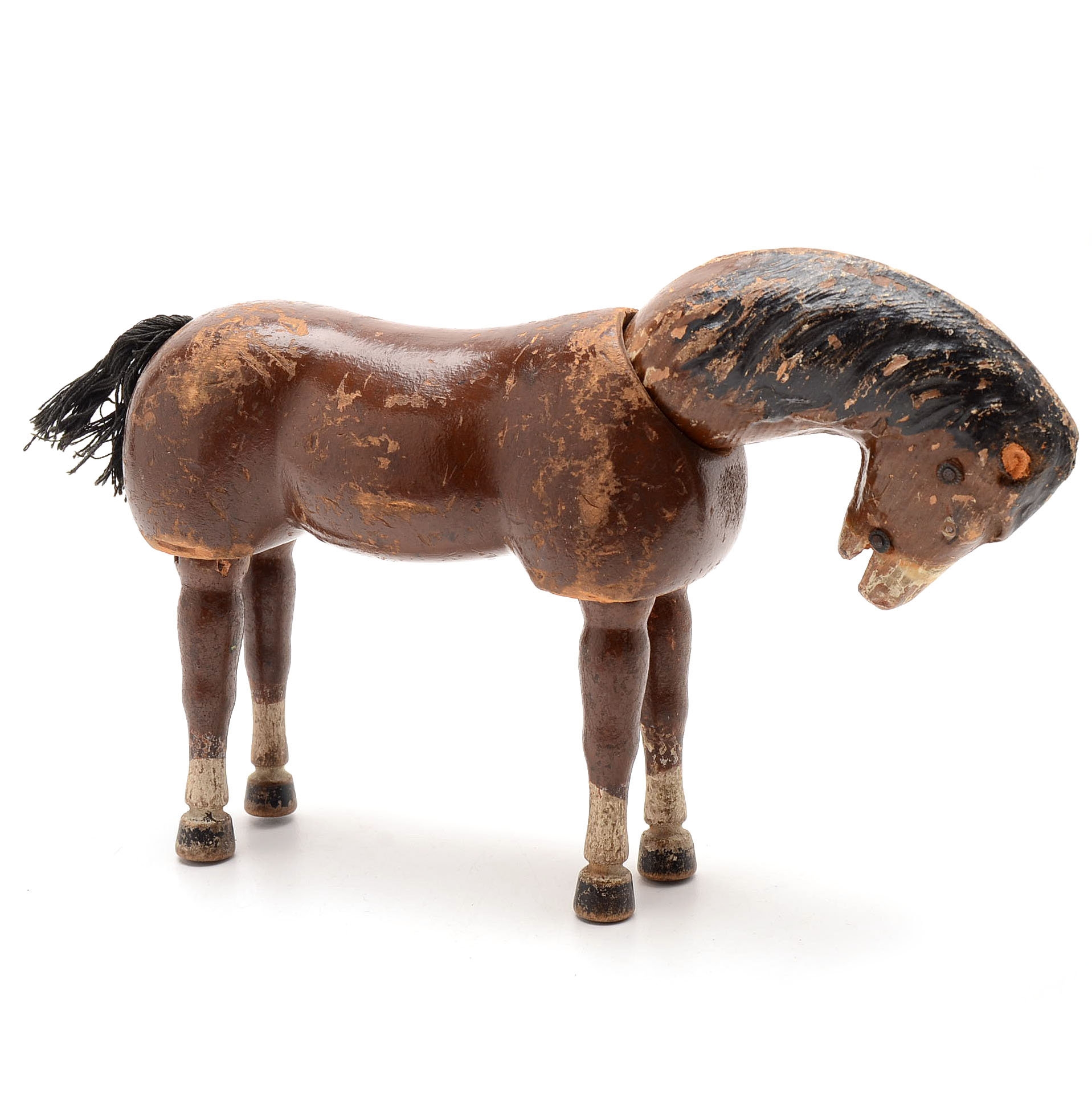 Schoenhut Jointed Wood Figural Horse and Donkey Circus Toys