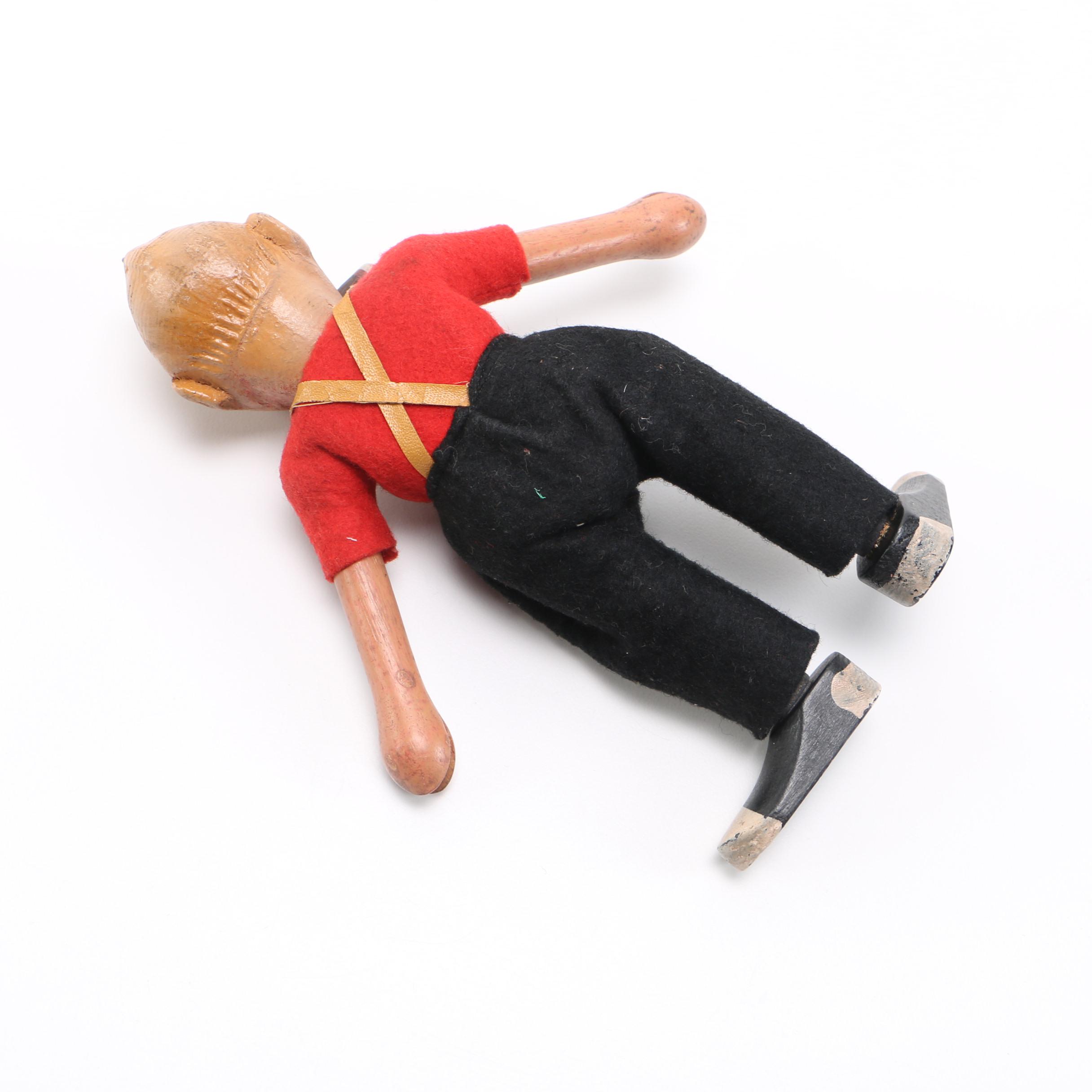 "Bringing Up Father" Wood Carved Dolls Maggie and Jiggs