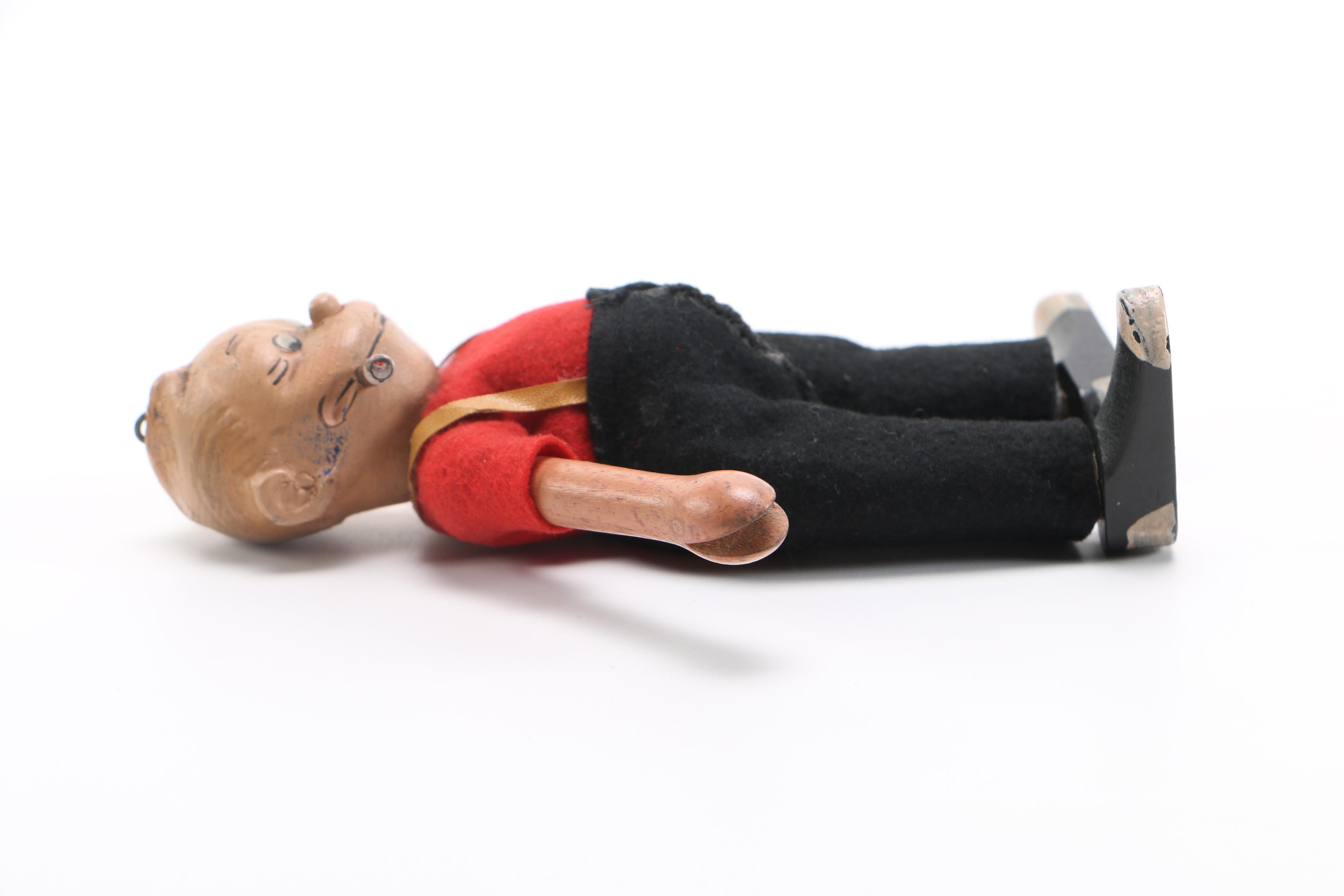 "Bringing Up Father" Wood Carved Dolls Maggie and Jiggs