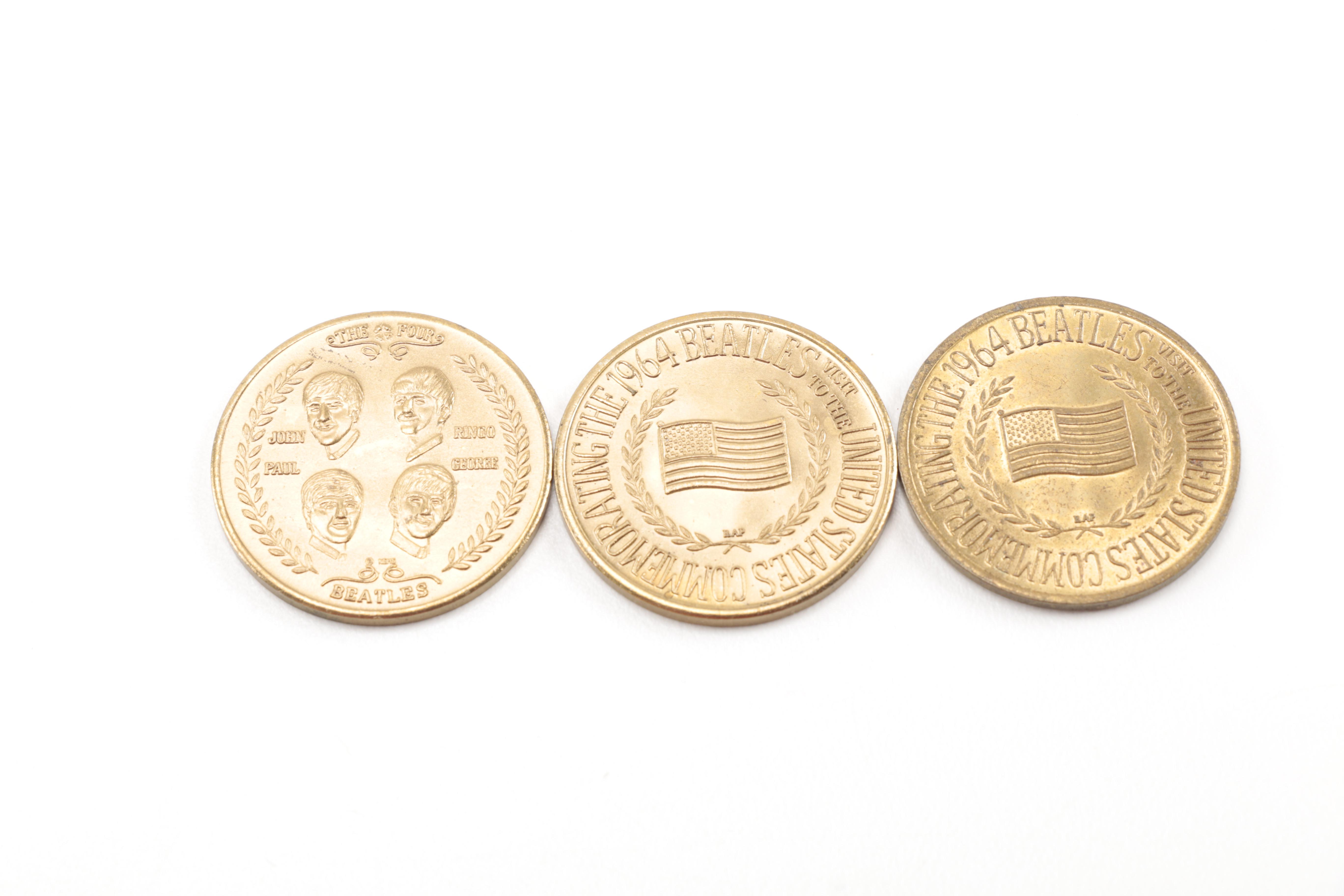 Vintage Beatles Jewelry and Commemorative Coins