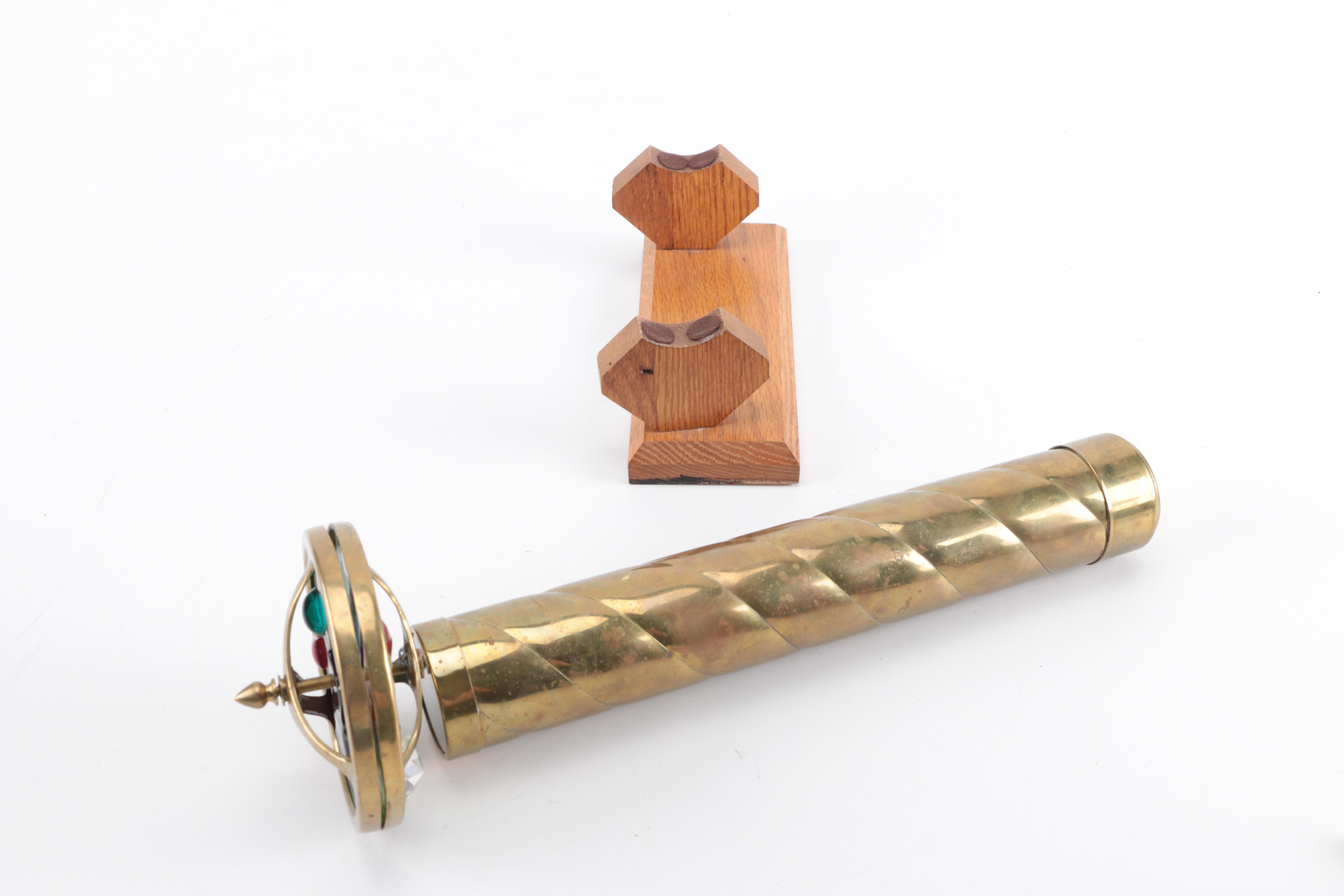 Brass Kaleidoscope With Stand