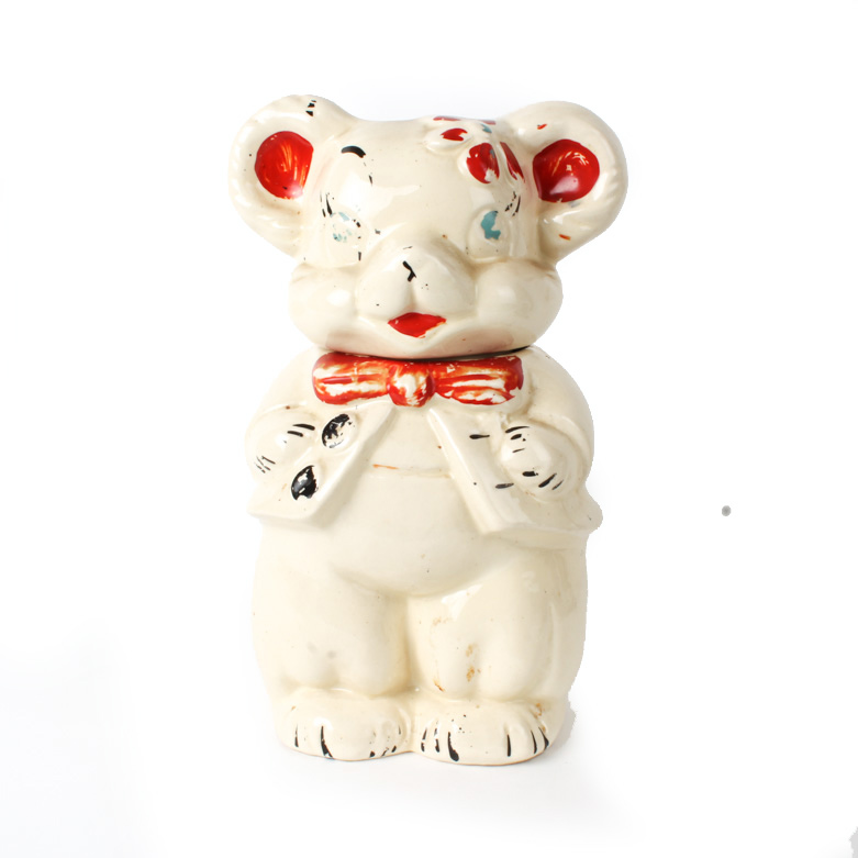 Vintage Turnabout Bisque Bear Cookie Jar