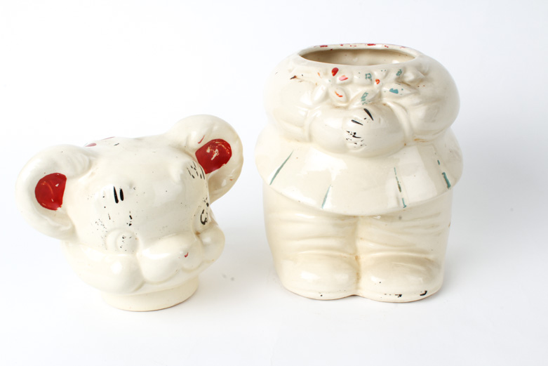 Vintage Turnabout Bisque Bear Cookie Jar