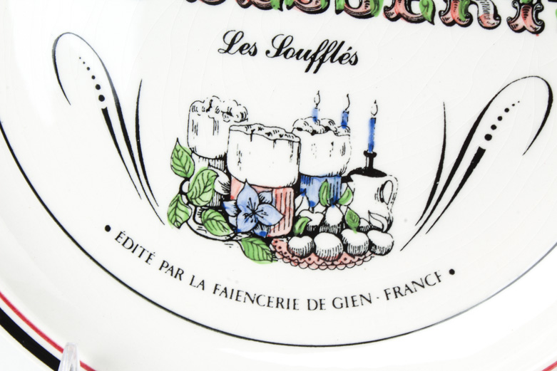 Gien France Les Adventures Du Gourmand Dessert Plate Set