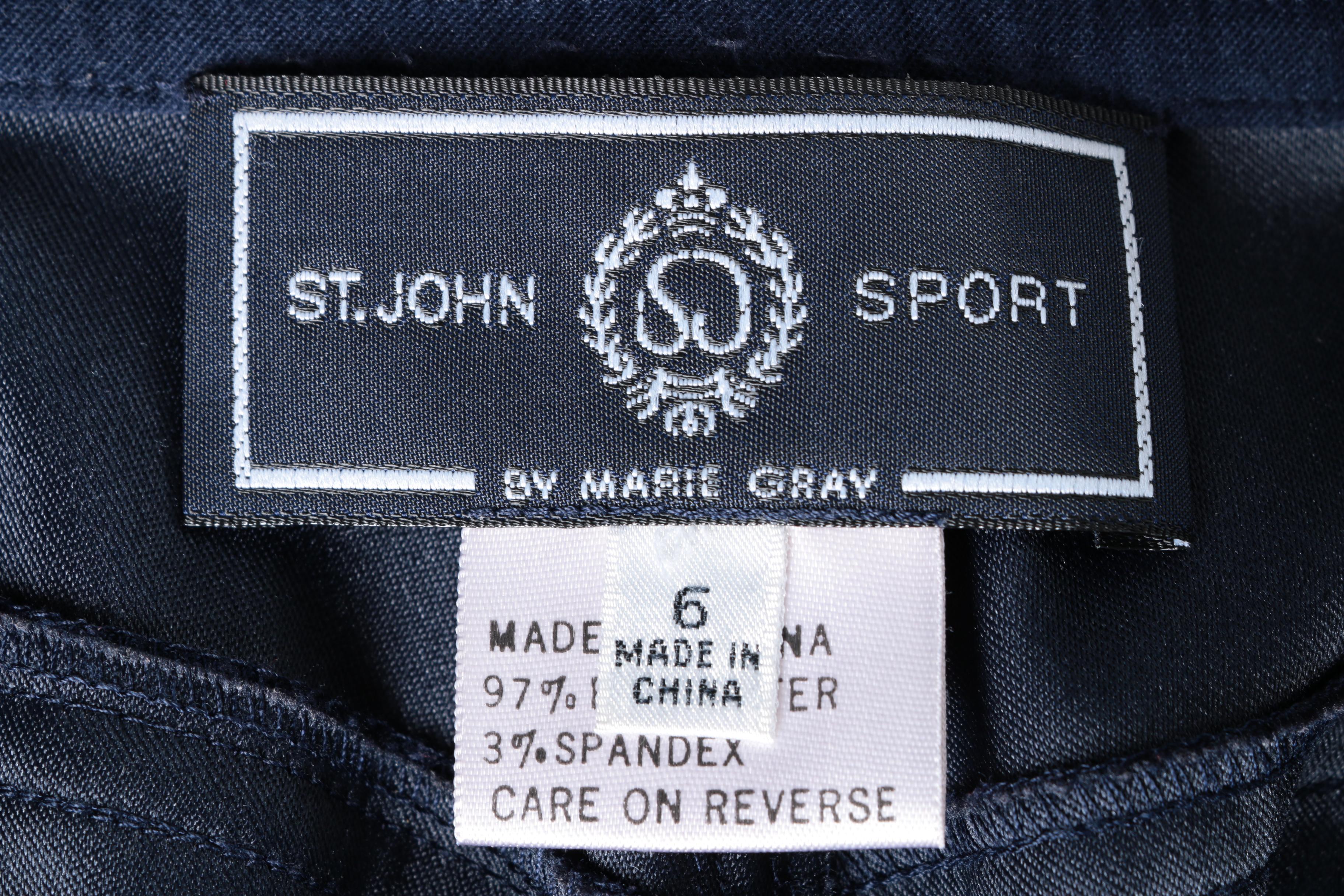 St. John Sport By Marie Gray Five Pocket Style Pants