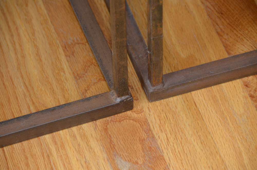 Modular Distressed Metal Shelves