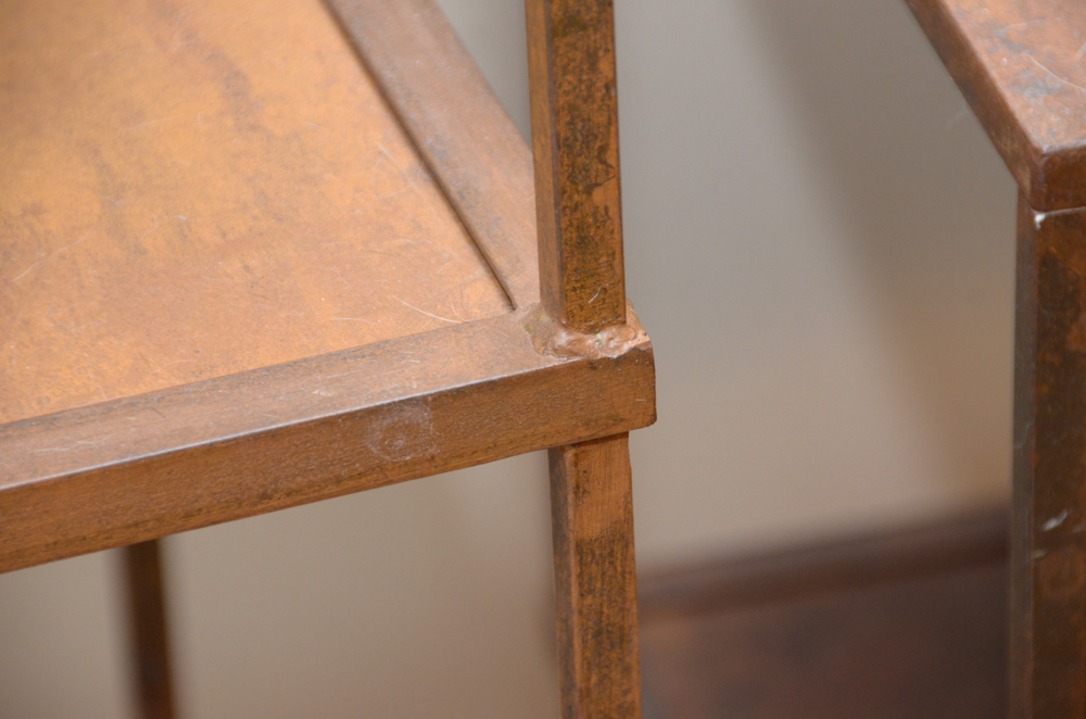 Modular Distressed Metal Shelves