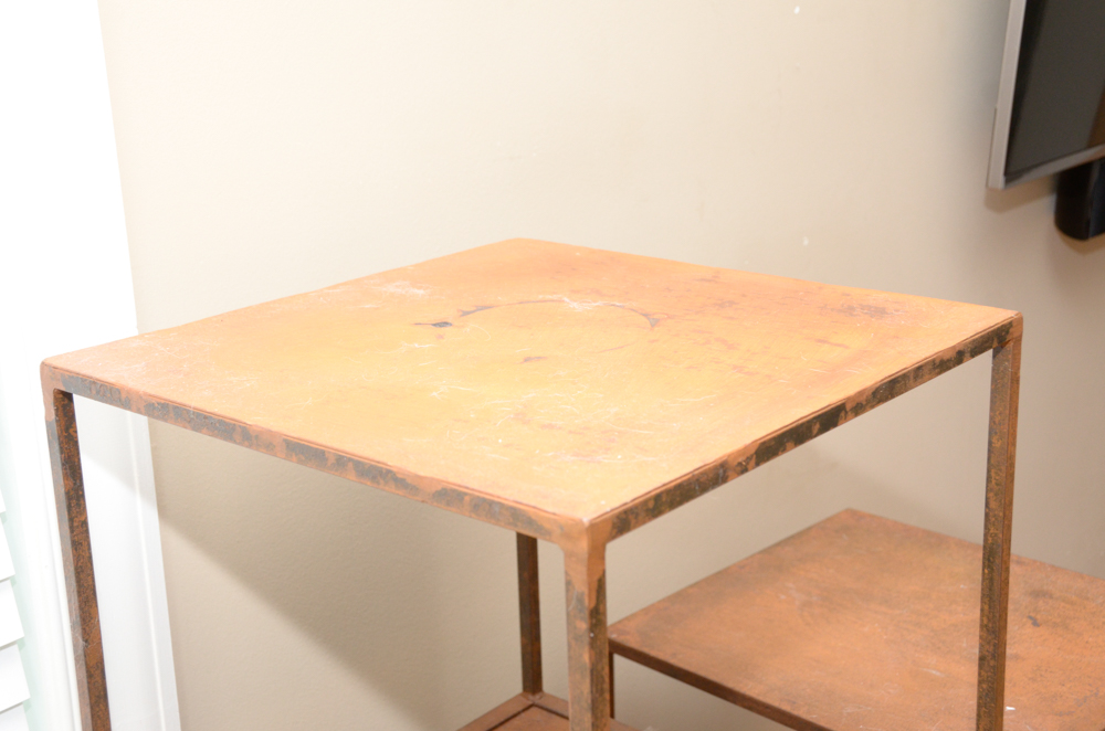 Modular Distressed Metal Shelves