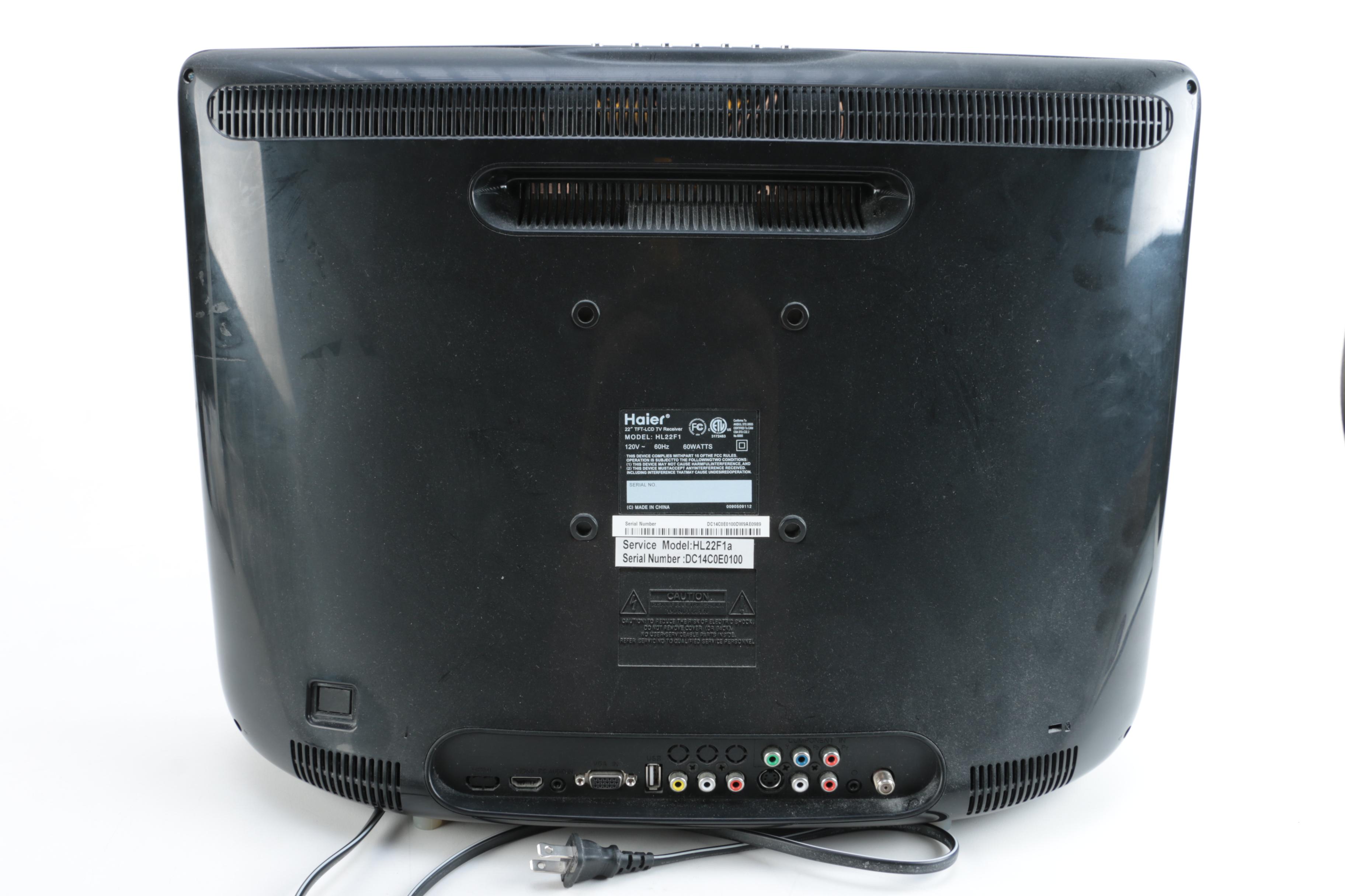 Haier 22" LCD Television with Built-In DVD Player