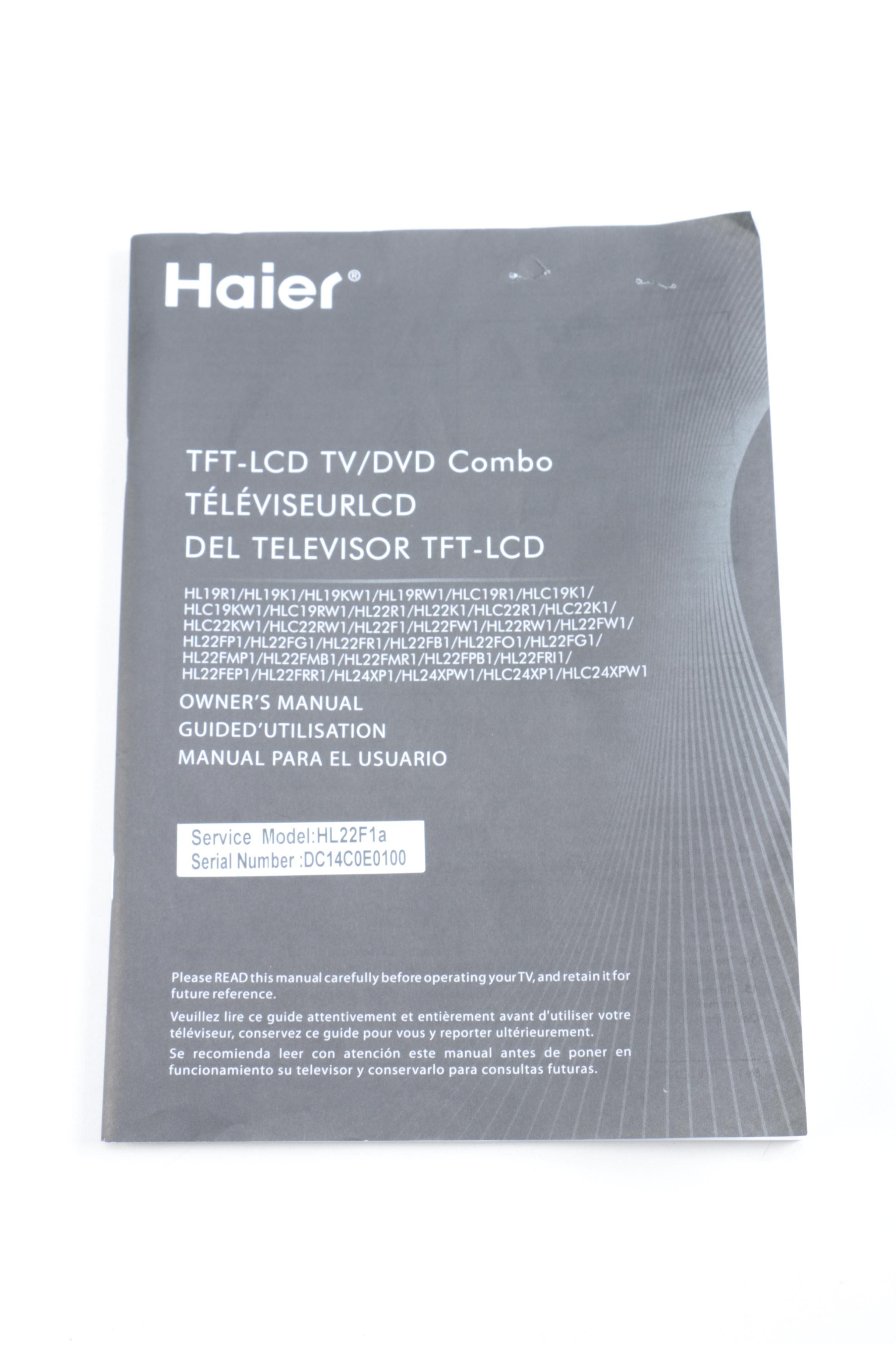 Haier 22" LCD Television with Built-In DVD Player