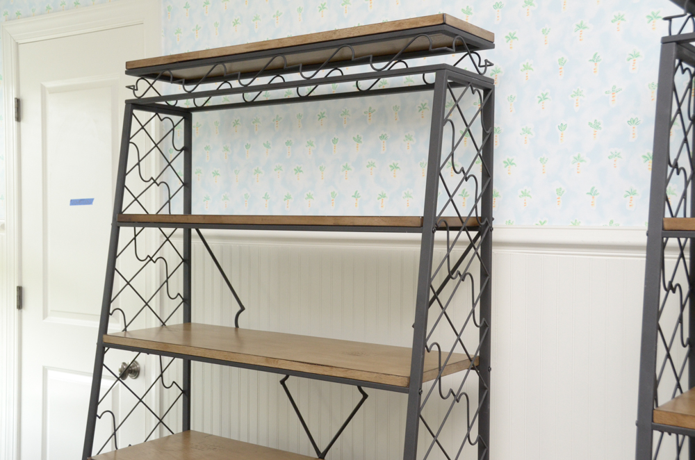 Tiered Wood and Metal Bookshelf