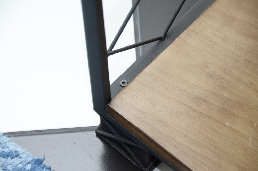 Tiered Wood and Metal Bookshelf