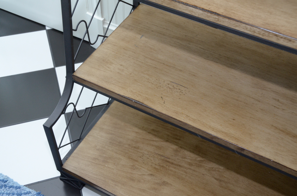 Tiered Wood and Metal Bookshelf