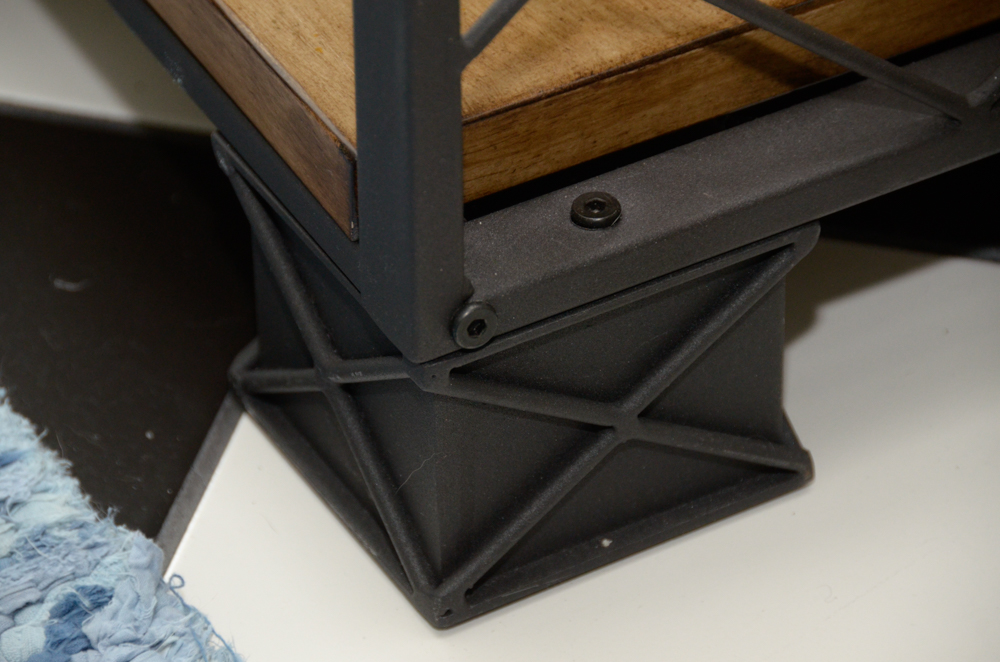 Tiered Wood and Metal Bookshelf