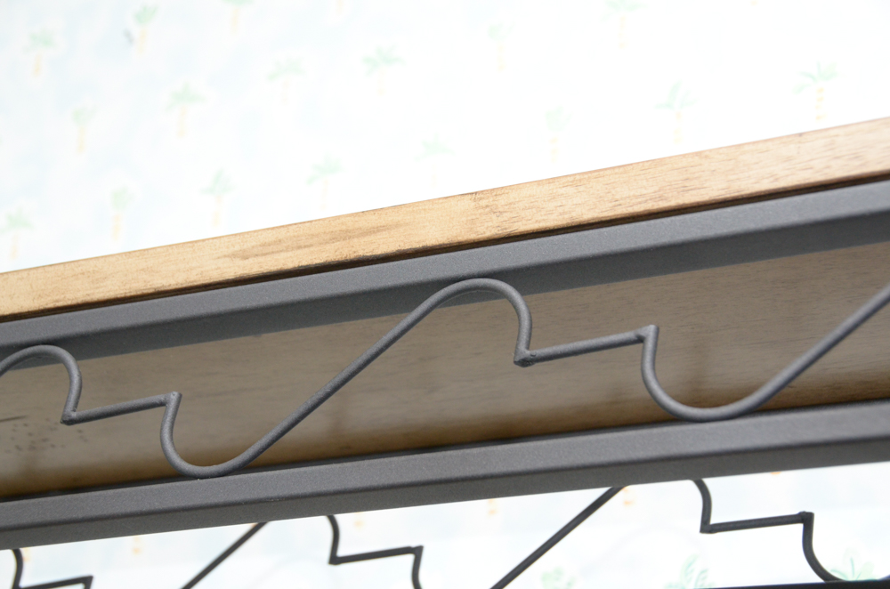 Tiered Wood and Metal Bookshelf