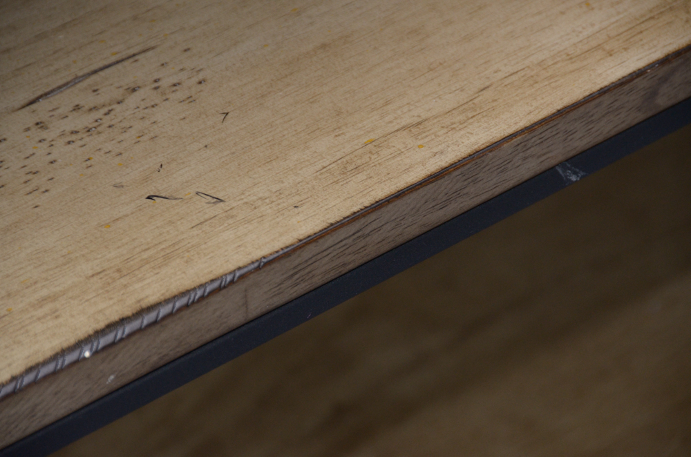 Tiered Wood and Metal Bookshelf