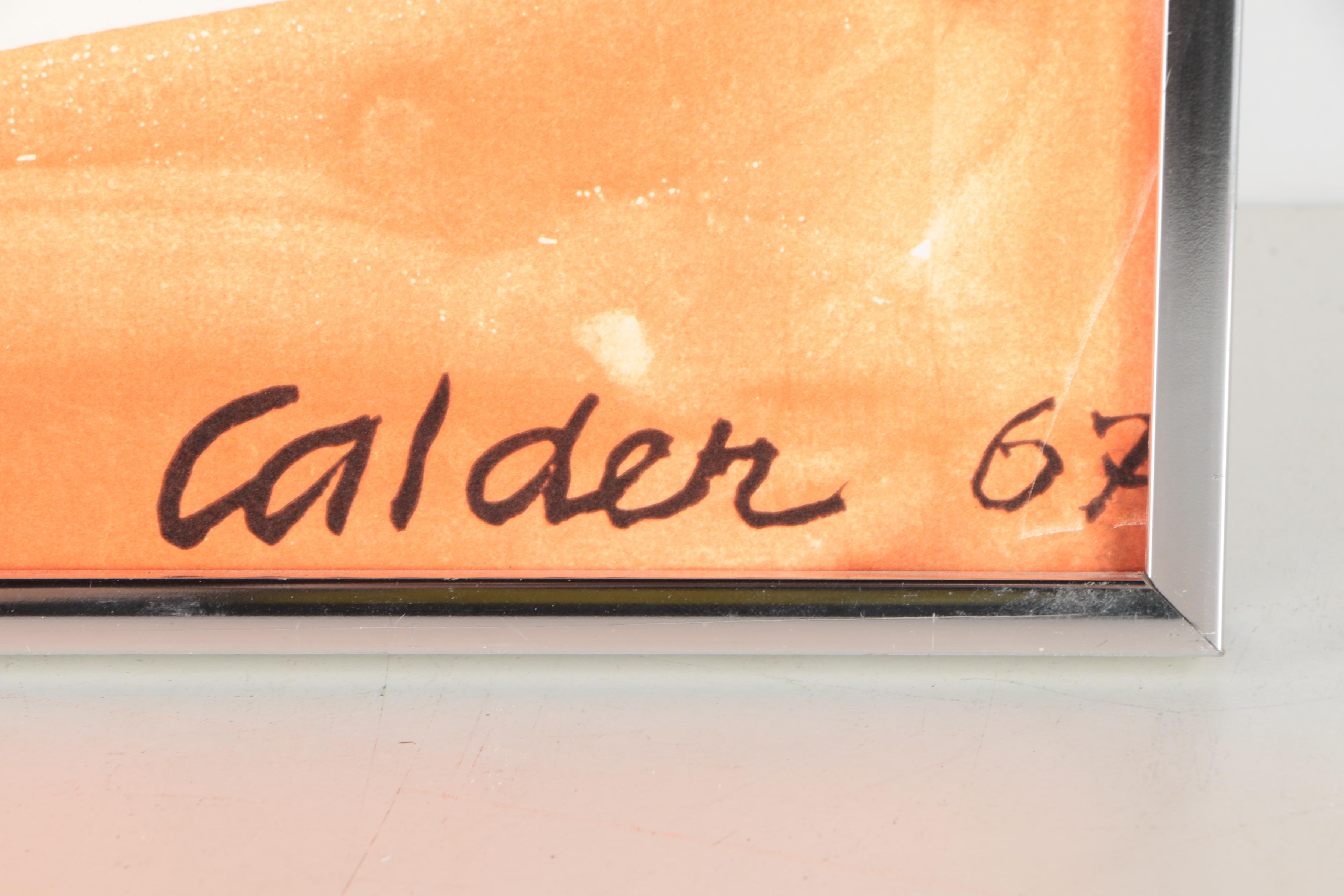 Lithograph on Paper After Alexander Calder's "Maelstrom With Blue"