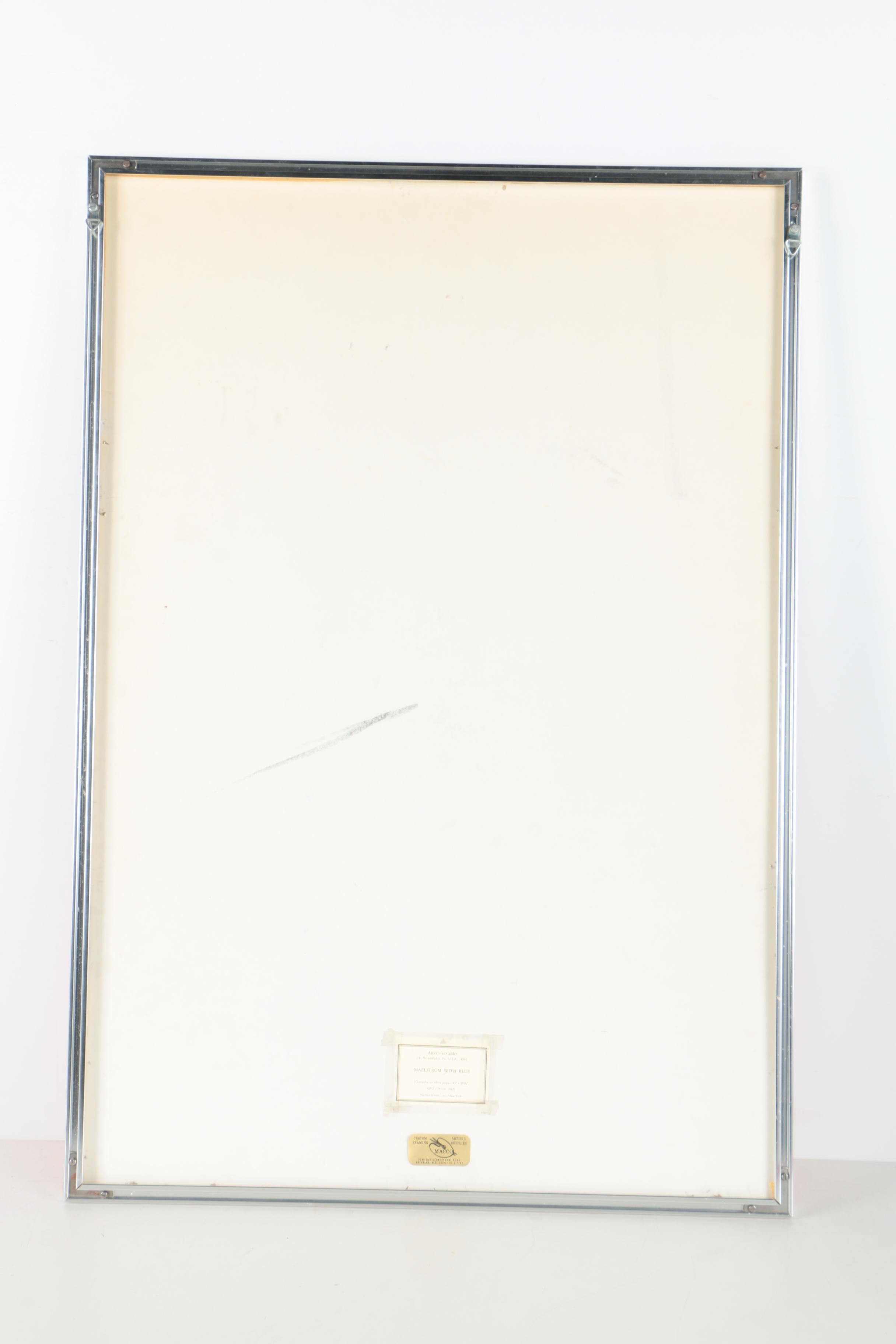 Lithograph on Paper After Alexander Calder's "Maelstrom With Blue"