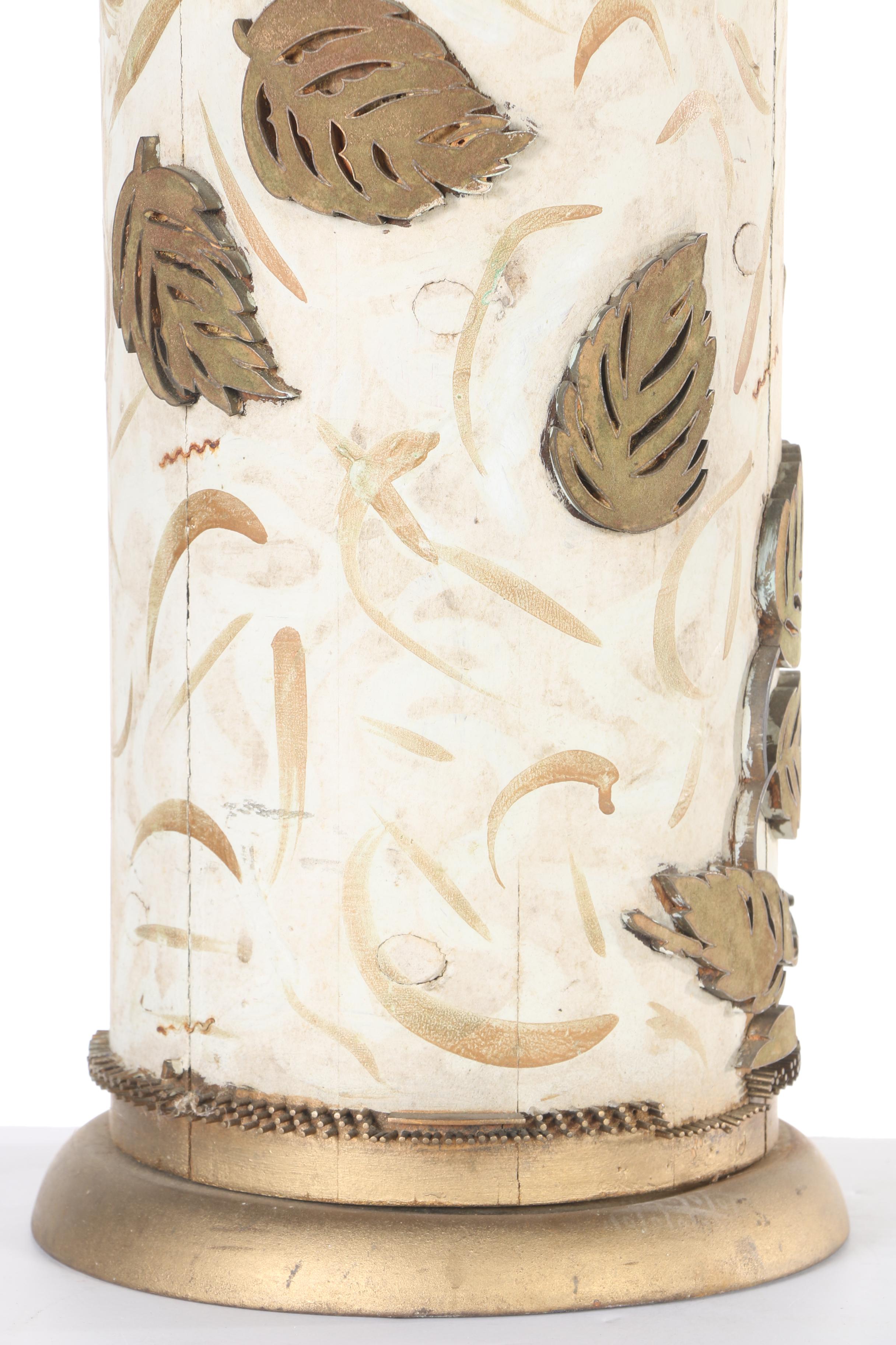 Brass and Wood Table lamp