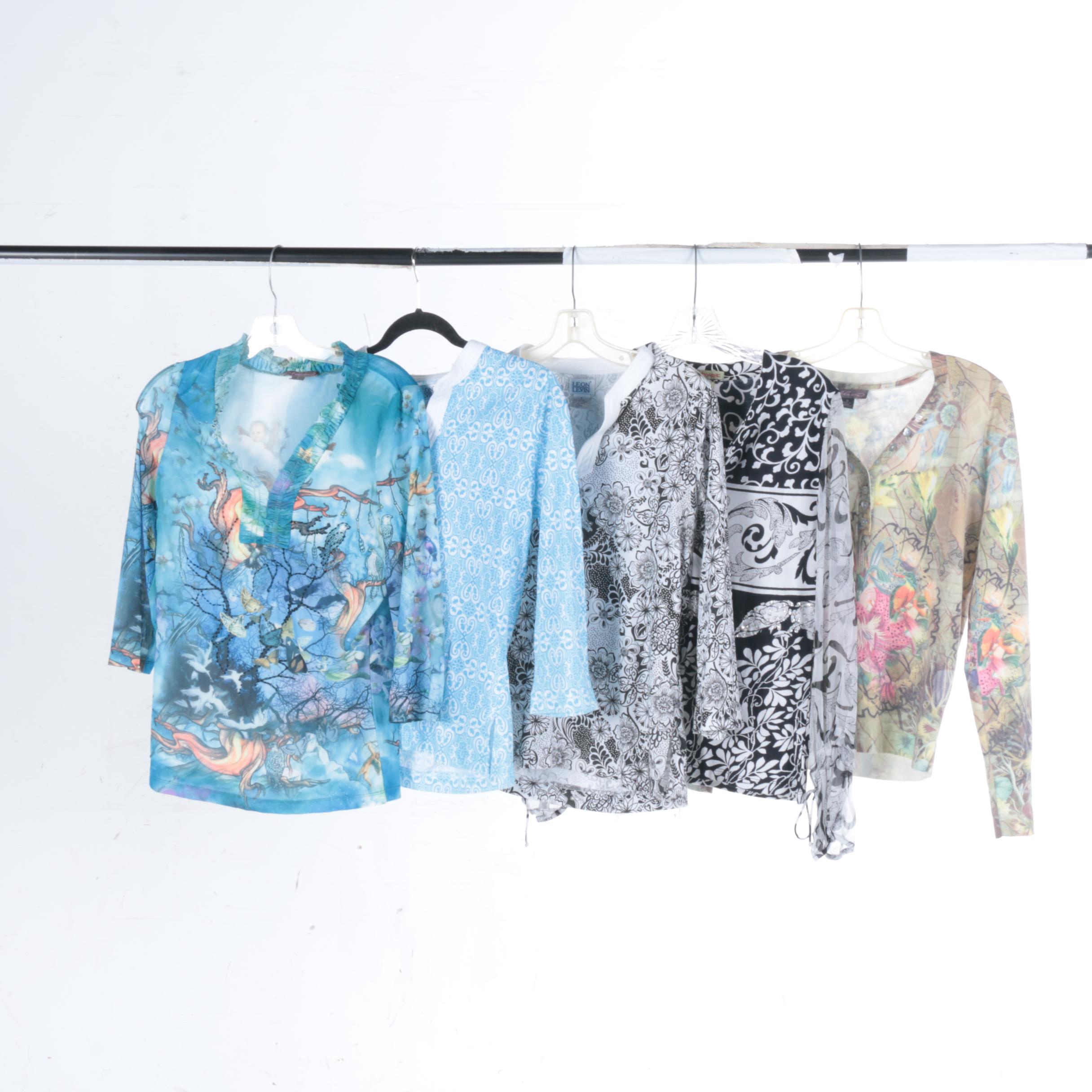 Assorted Women's Tops Including Leon Levin