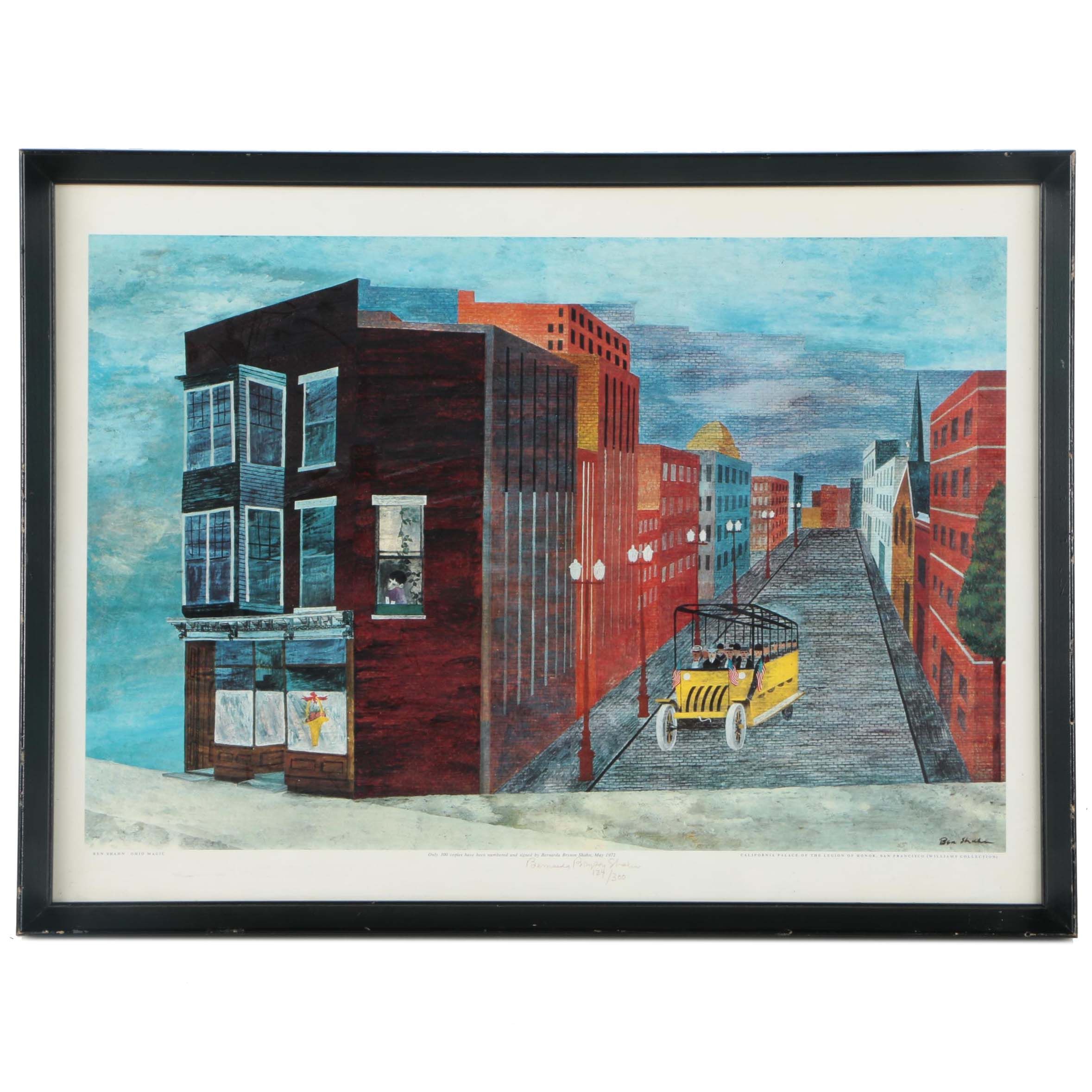 Bernarda Bryson Shahn 1972 Limited Edition Offset Lithograph "Ohio Magic"