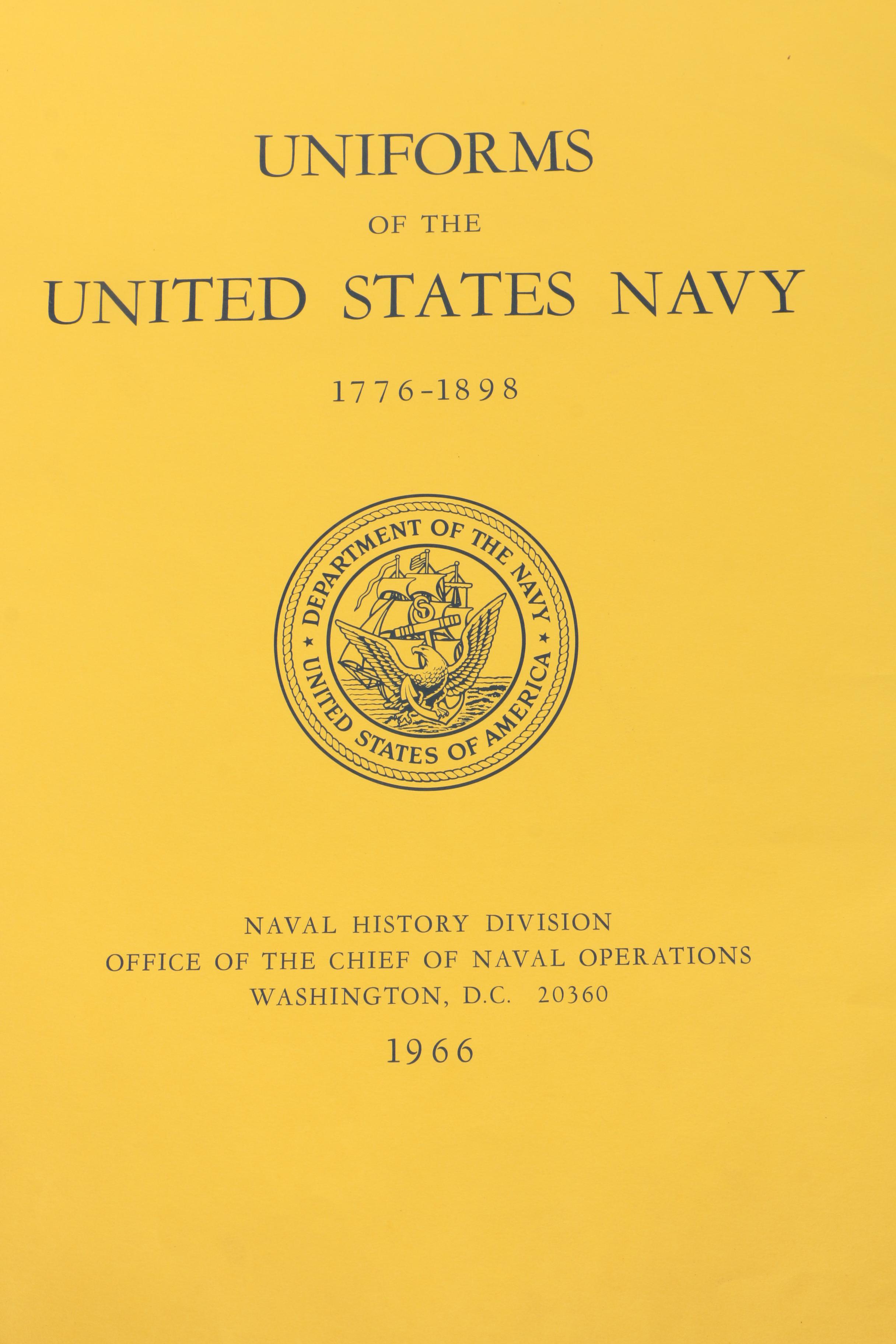 1966 Collection of Prints "Uniforms of the United States Navy 1776 - 1898"