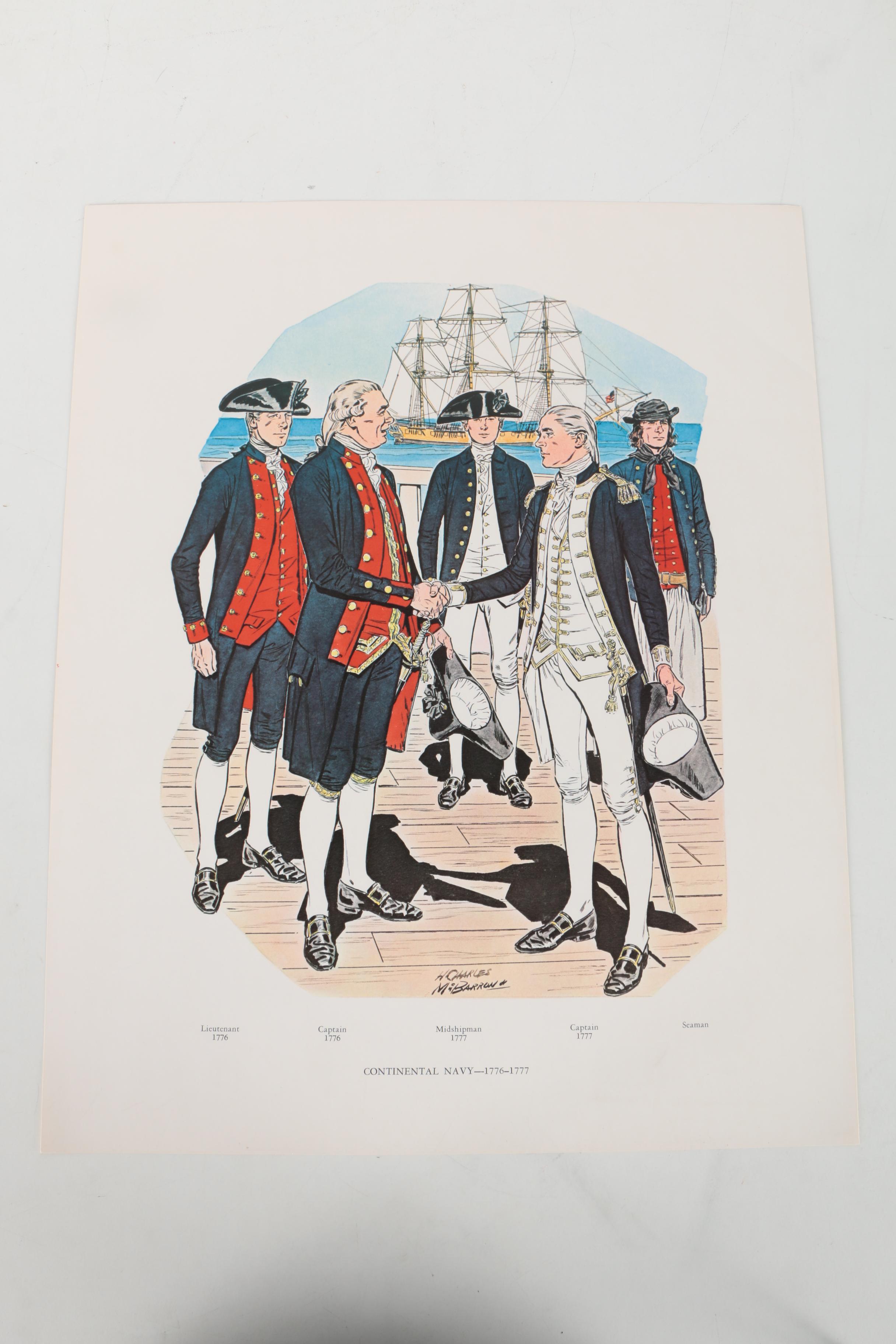 1966 Collection of Prints "Uniforms of the United States Navy 1776 - 1898"