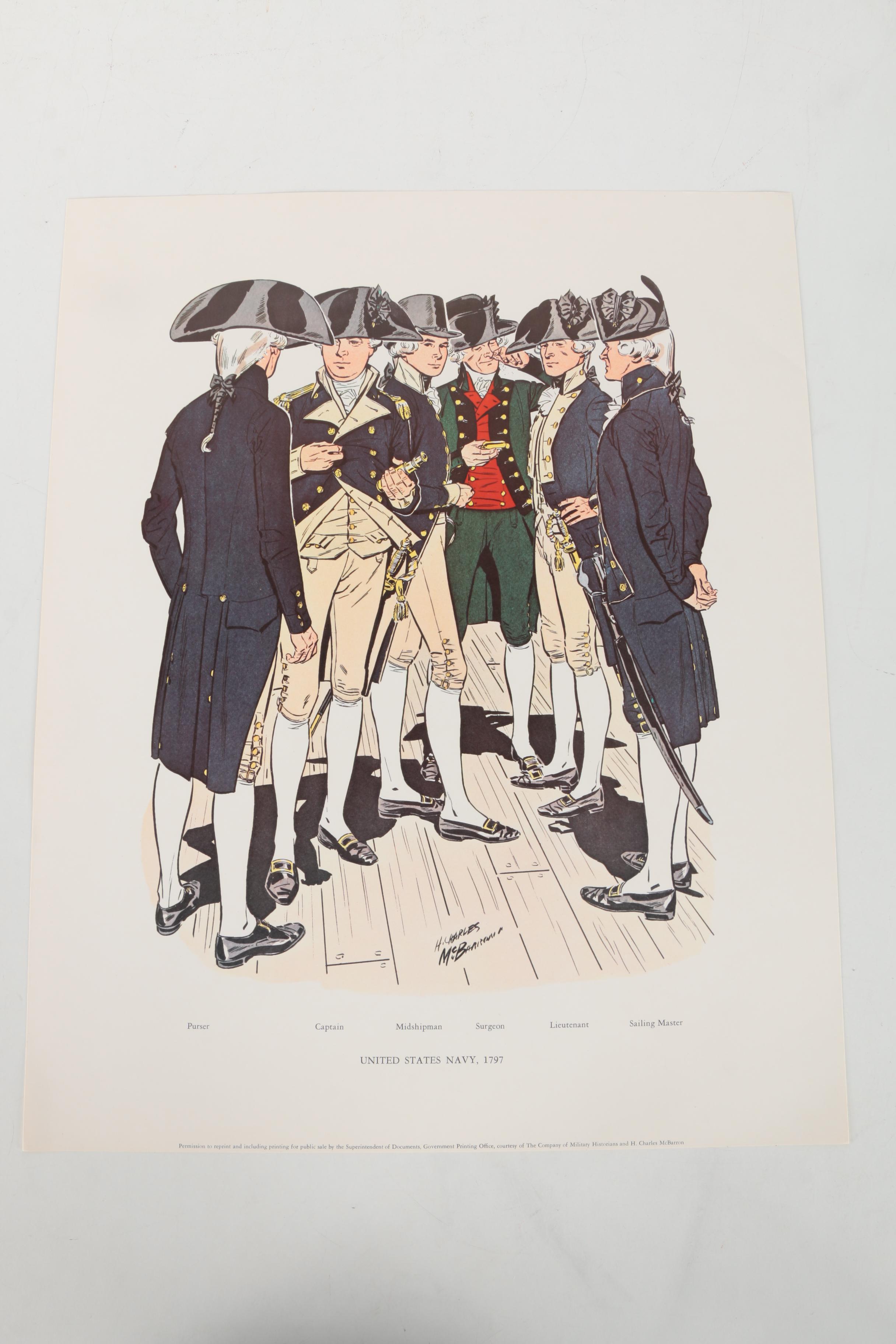 1966 Collection of Prints "Uniforms of the United States Navy 1776 - 1898"