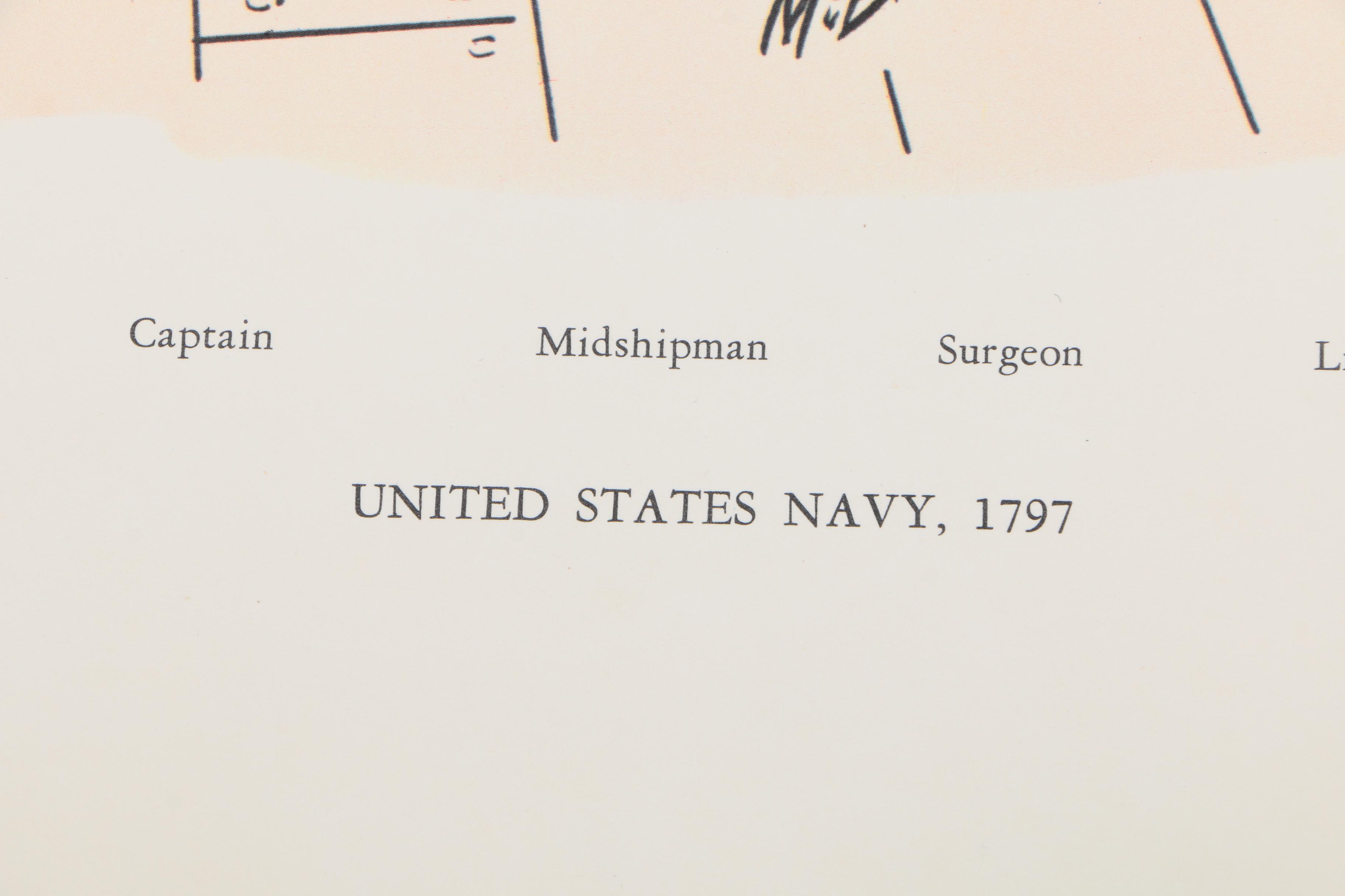 1966 Collection of Prints "Uniforms of the United States Navy 1776 - 1898"