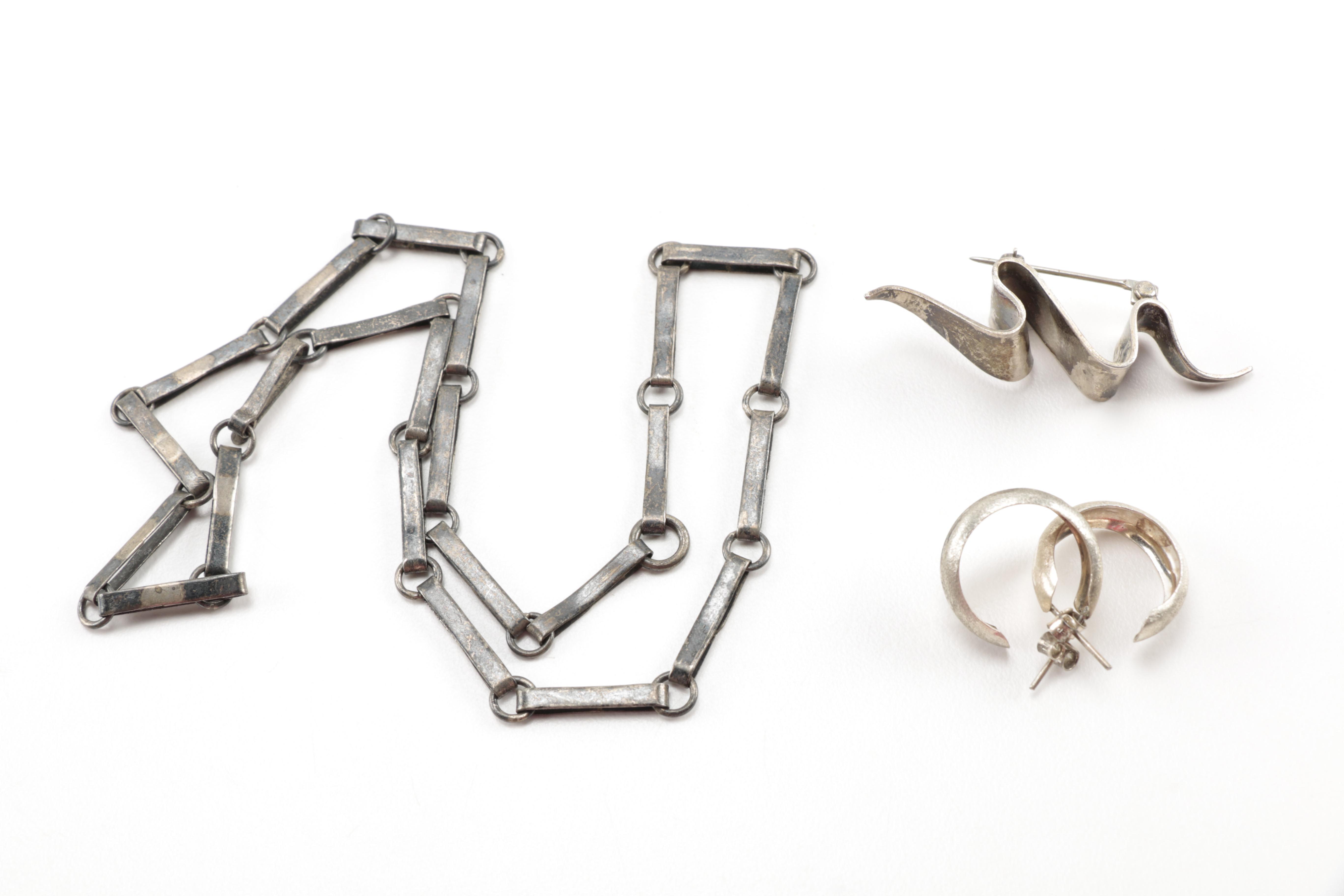 Vintage Sterling Silver Jewelry Including Victorian Silver Pieces