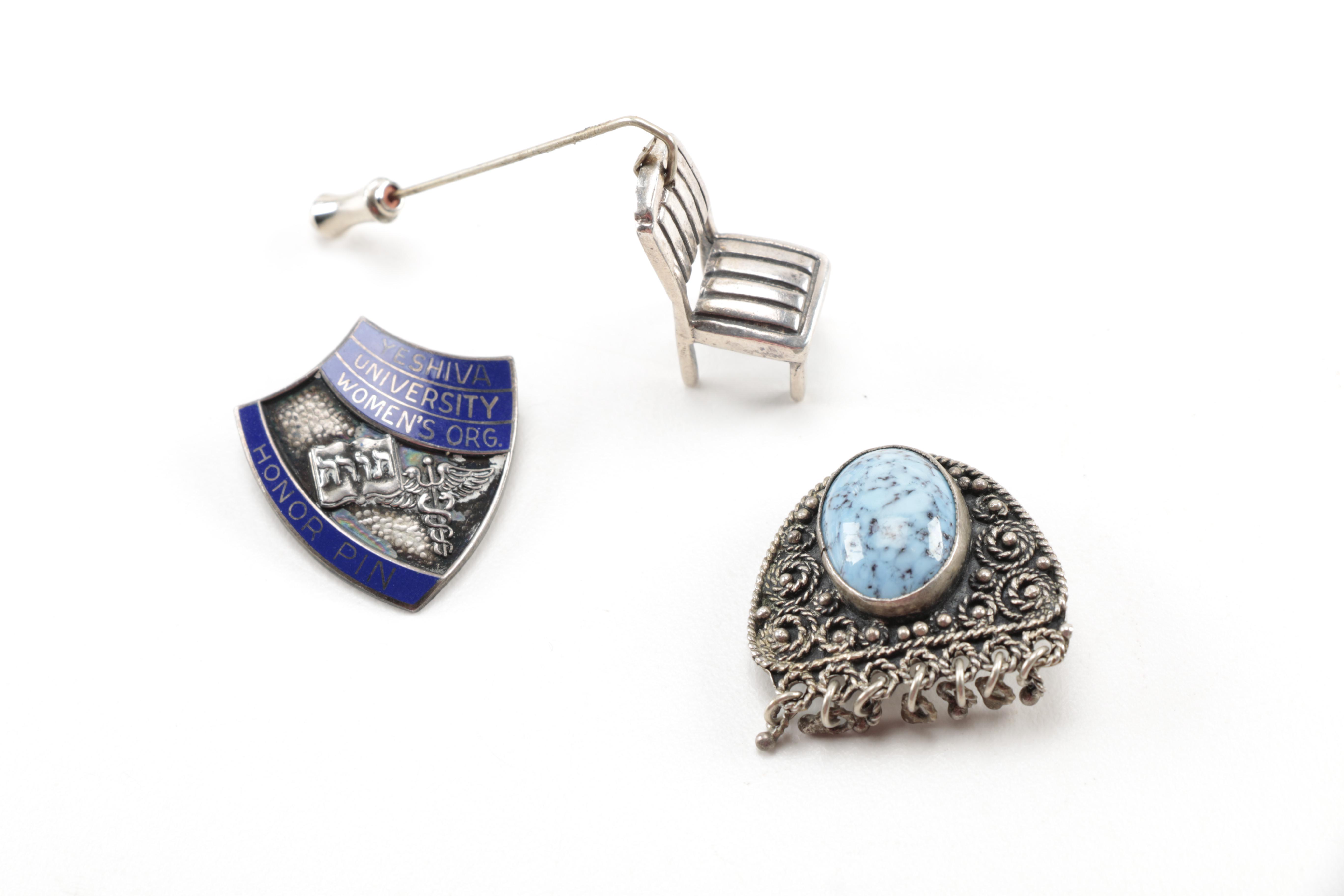 Vintage Sterling Silver Jewelry Including Victorian Silver Pieces