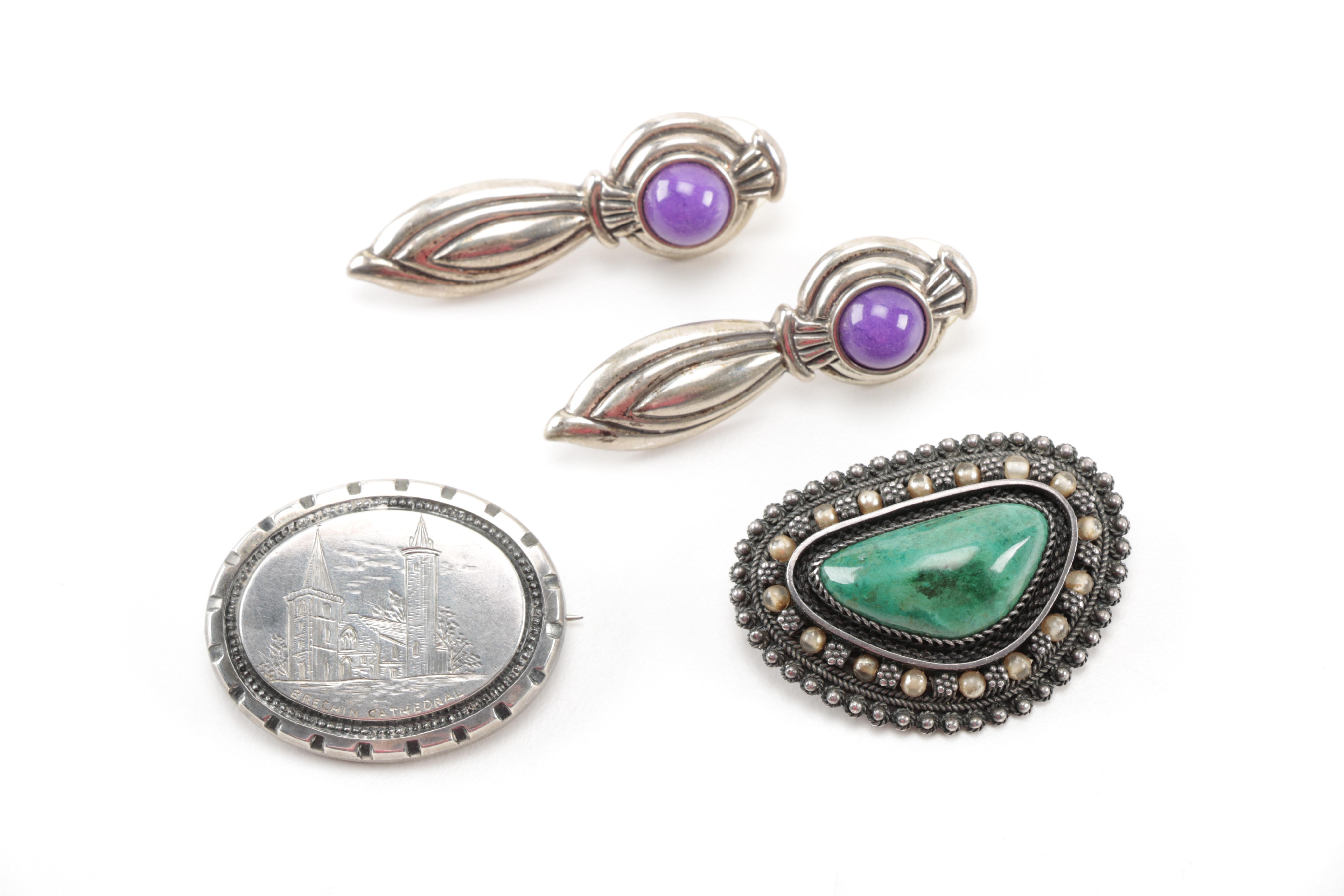 Vintage Sterling Silver Jewelry Including Victorian Silver Pieces
