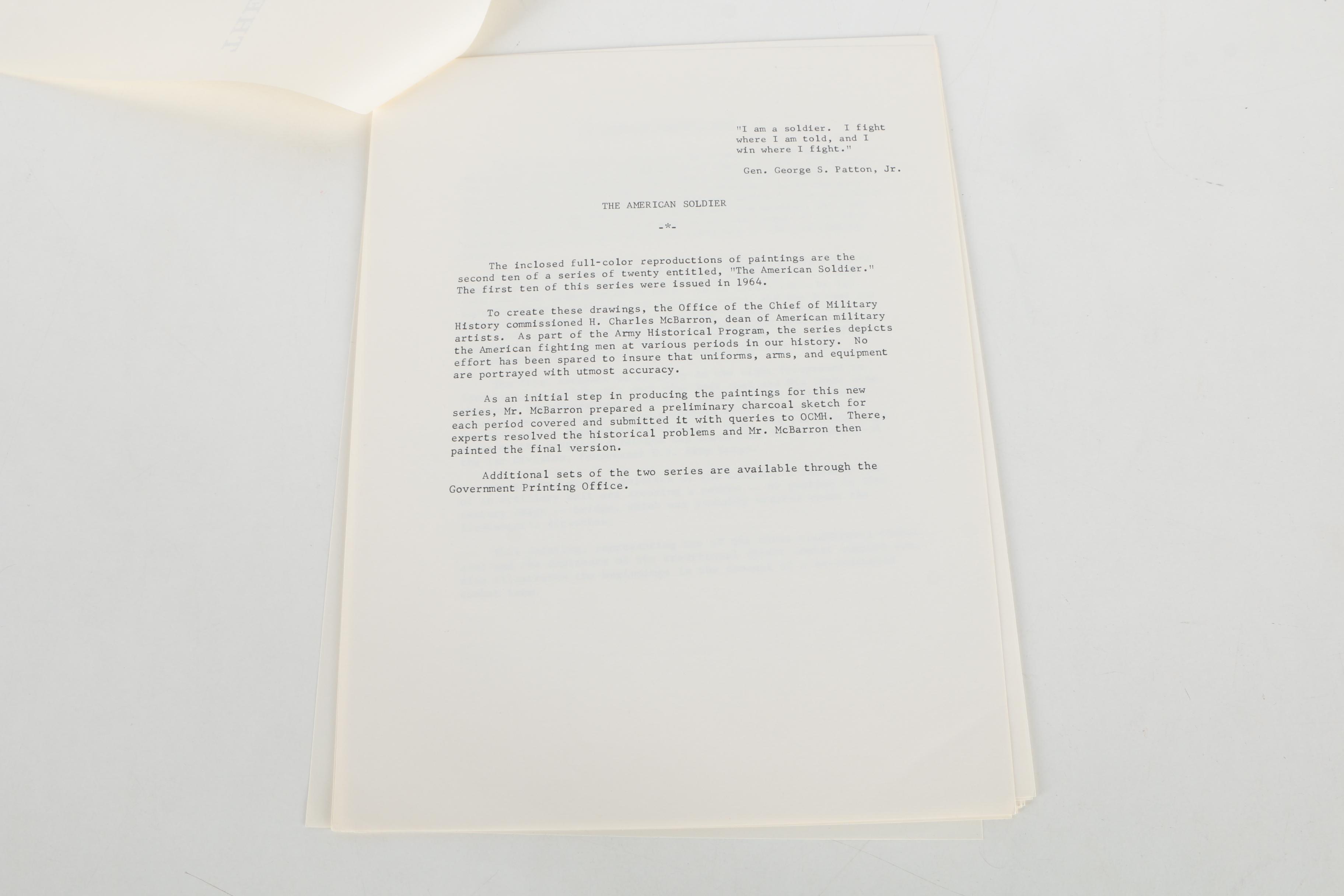 Collection of Vintage Prints From "The American Soldier" Series Issued by the U.S. Army