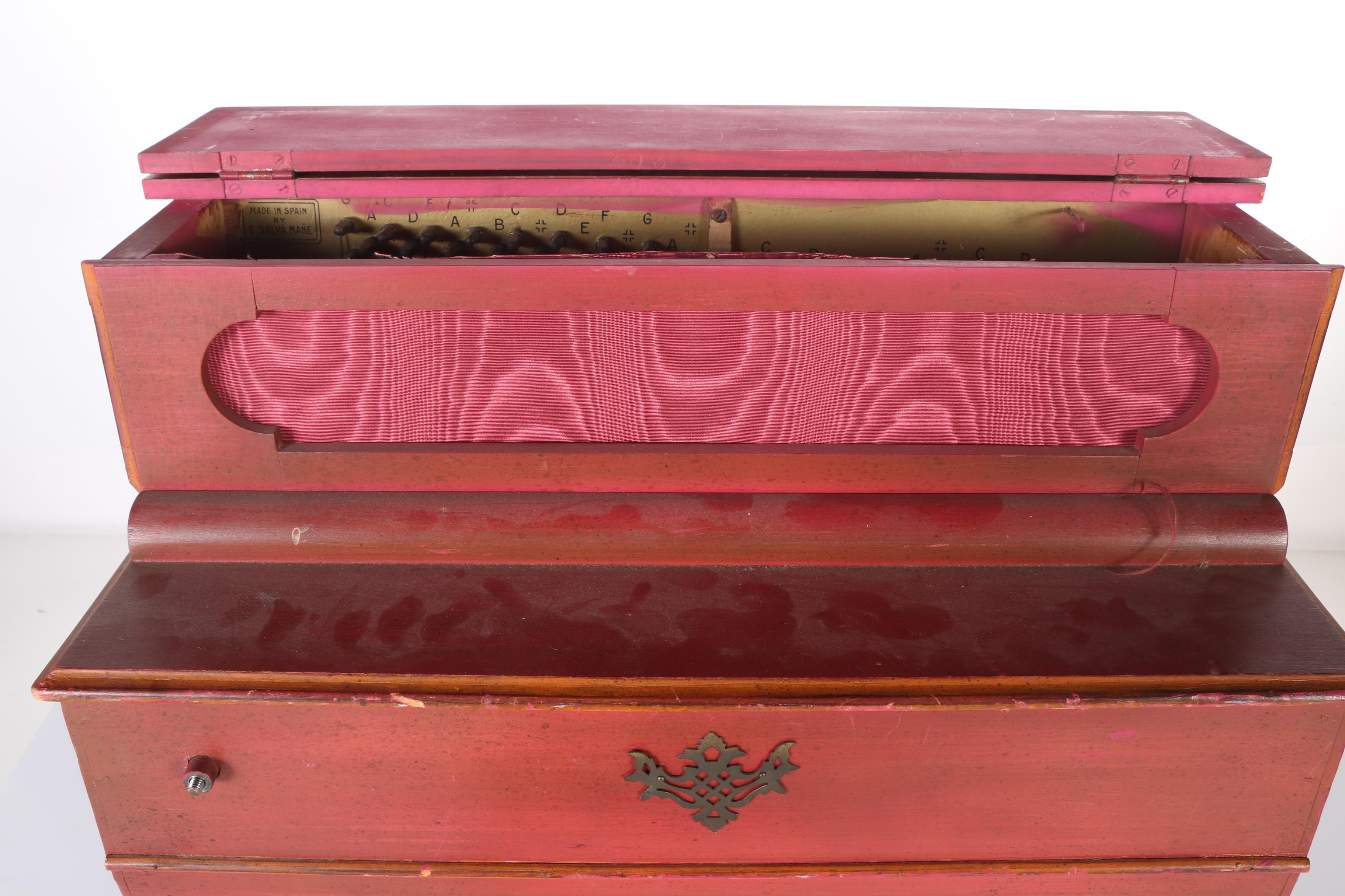 Spanish Enrique Salva Mane Barrel or Roller Piano