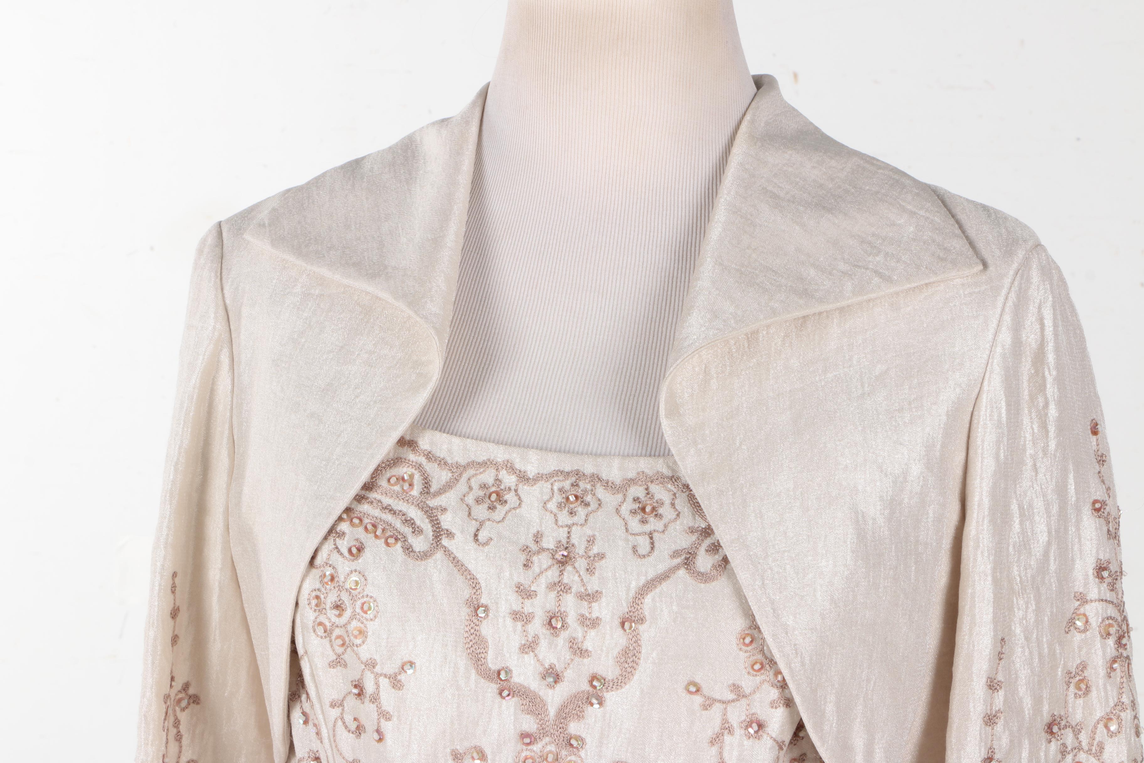 KM Collections by Milla Bell Formal Dress and Matching Shrug