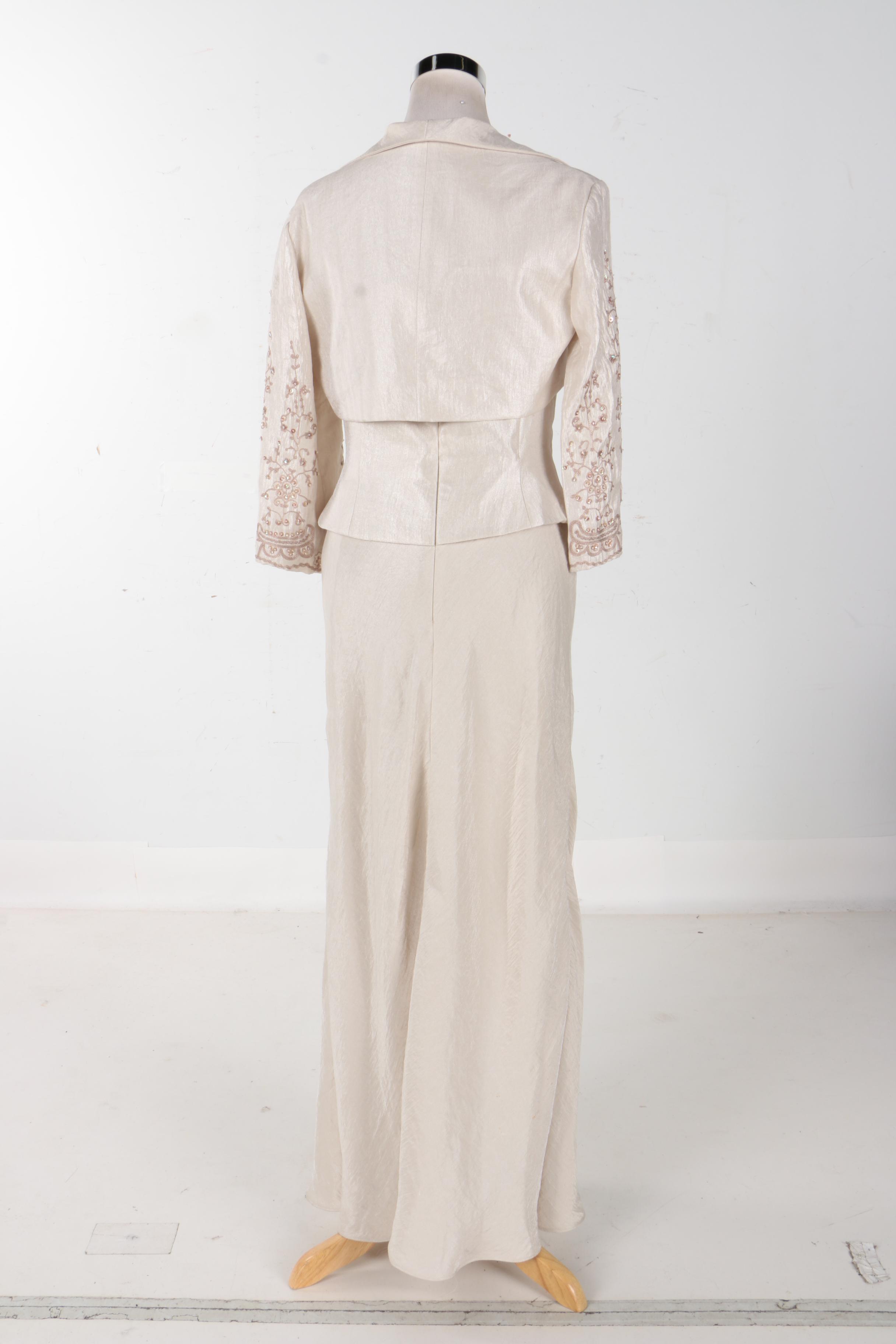 KM Collections by Milla Bell Formal Dress and Matching Shrug