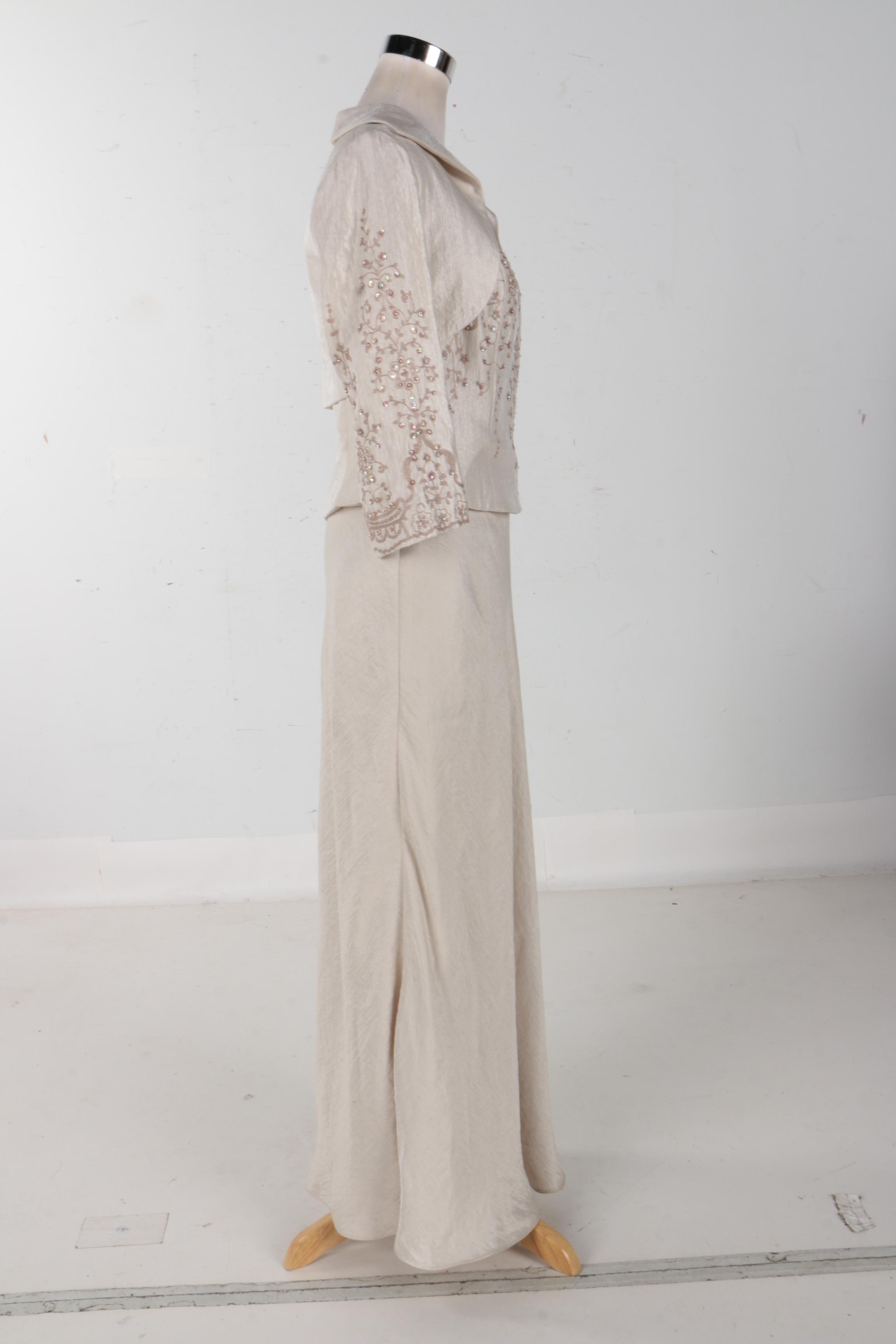 KM Collections by Milla Bell Formal Dress and Matching Shrug