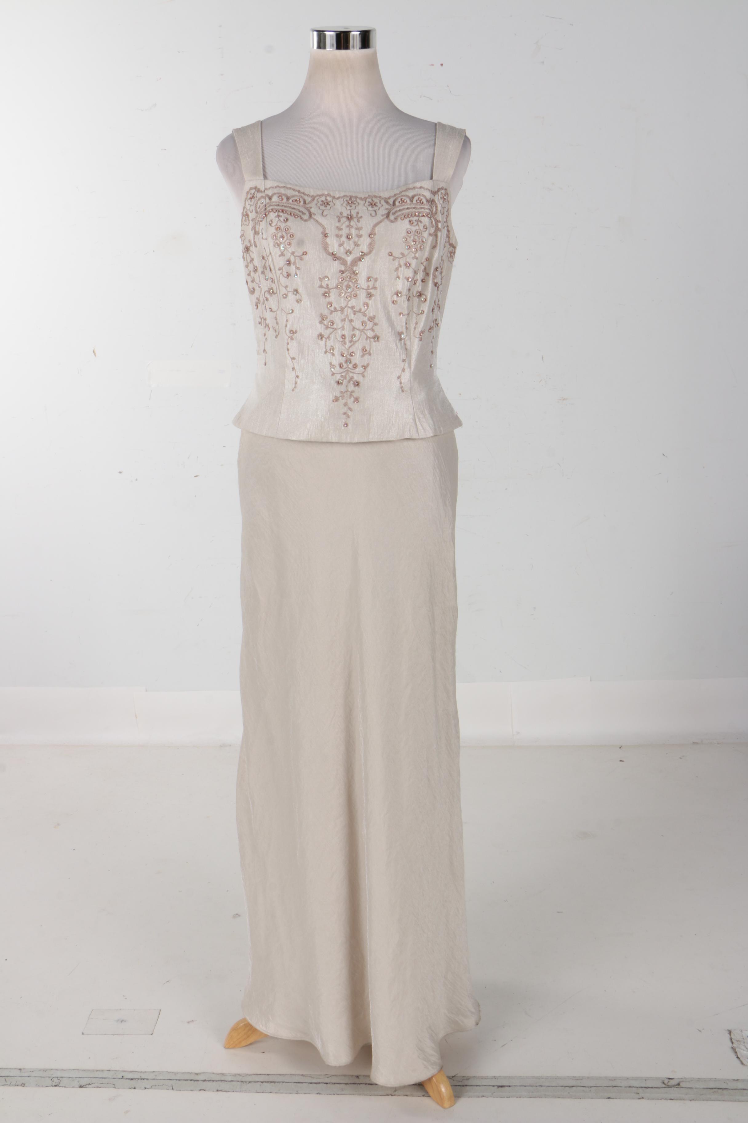 KM Collections by Milla Bell Formal Dress and Matching Shrug