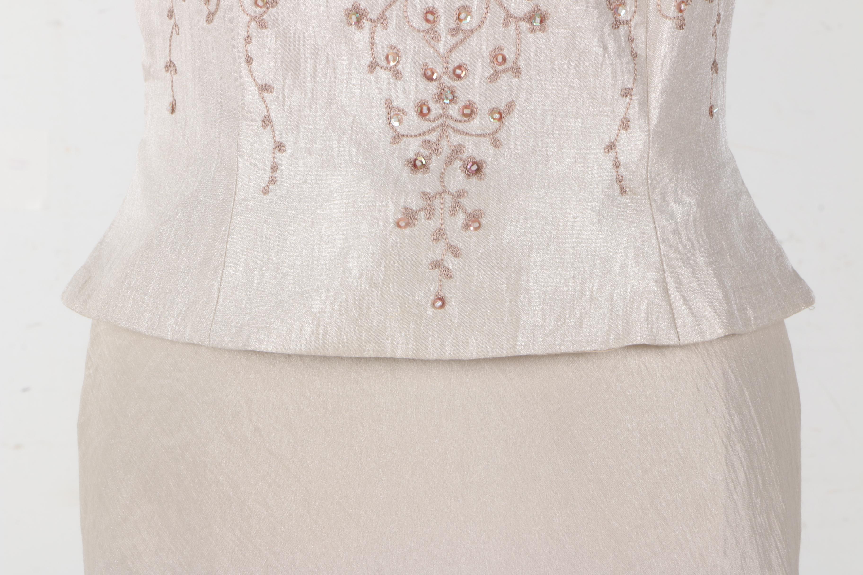 KM Collections by Milla Bell Formal Dress and Matching Shrug