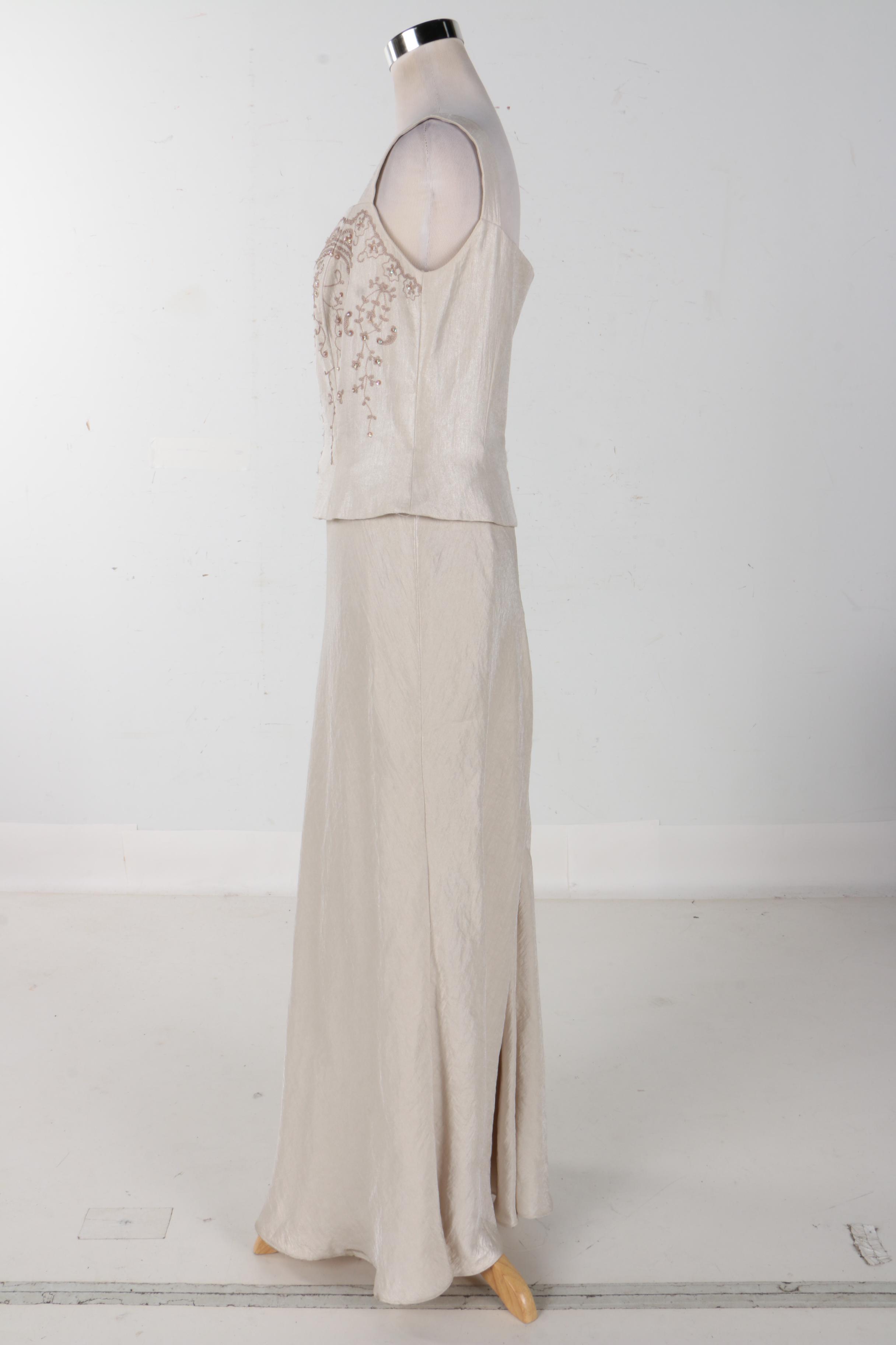 KM Collections by Milla Bell Formal Dress and Matching Shrug