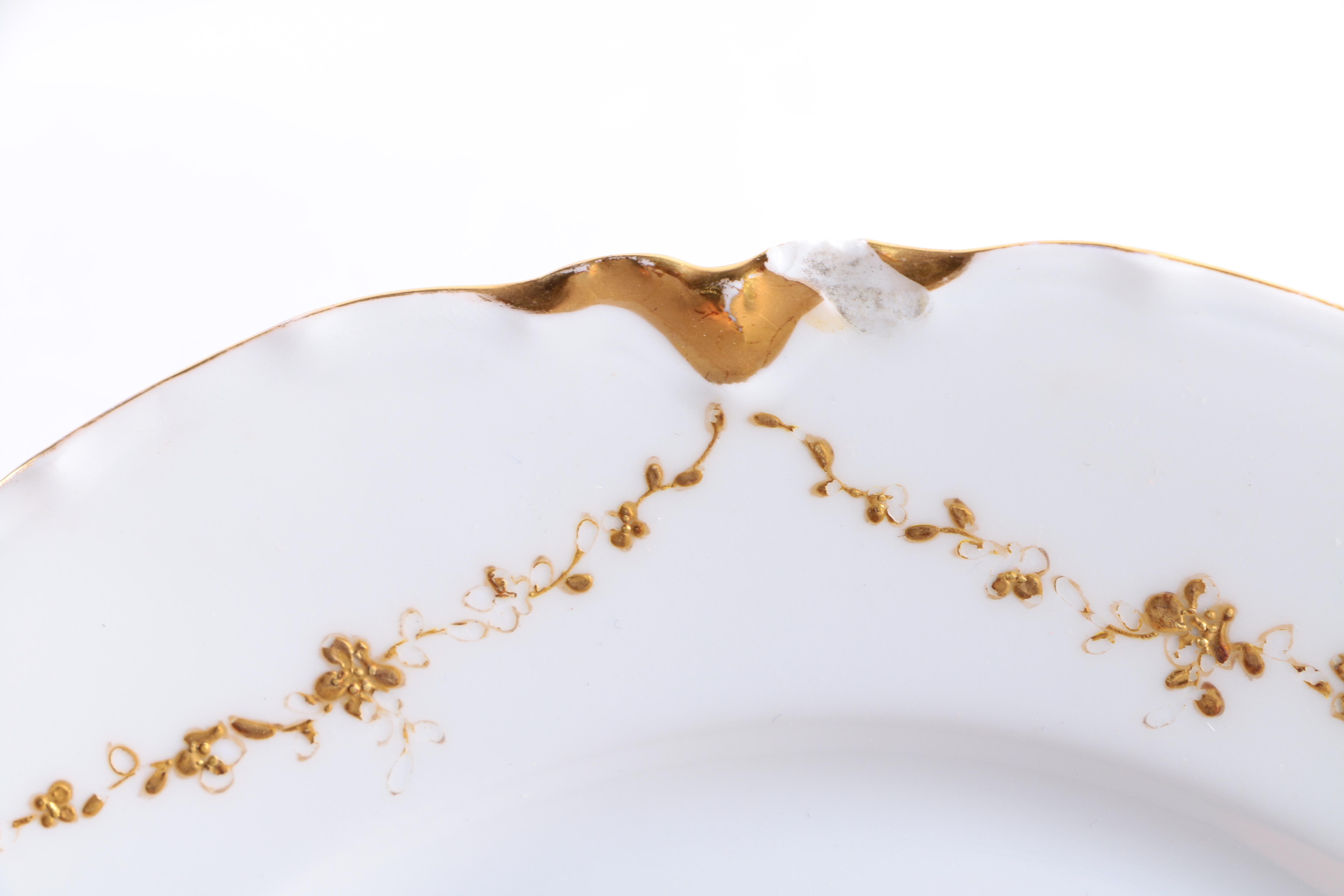 Haviland & Co. Gold Tone Porcelain Dinnerware