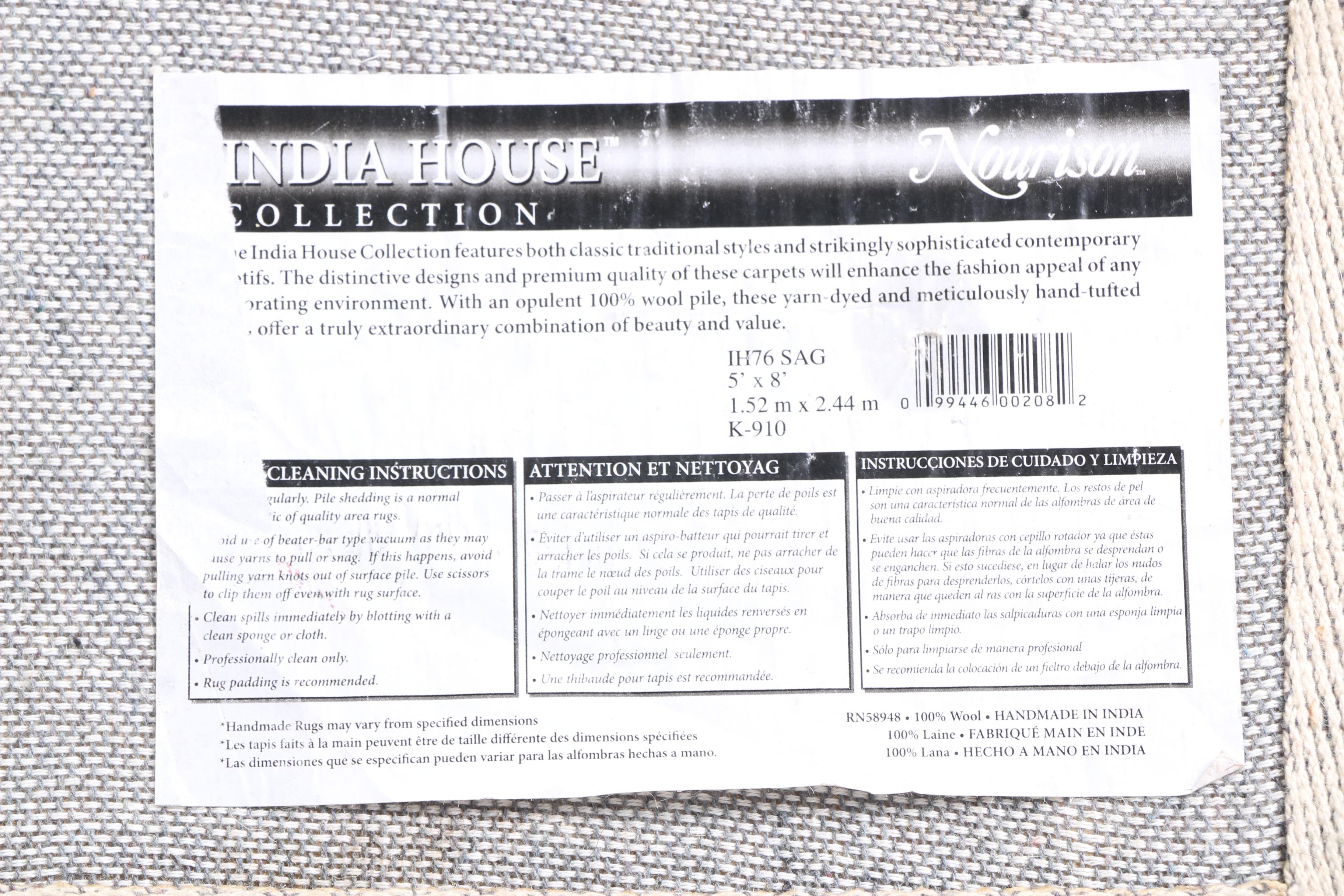 Hand-Tufted Nourison "India House" Area Rug