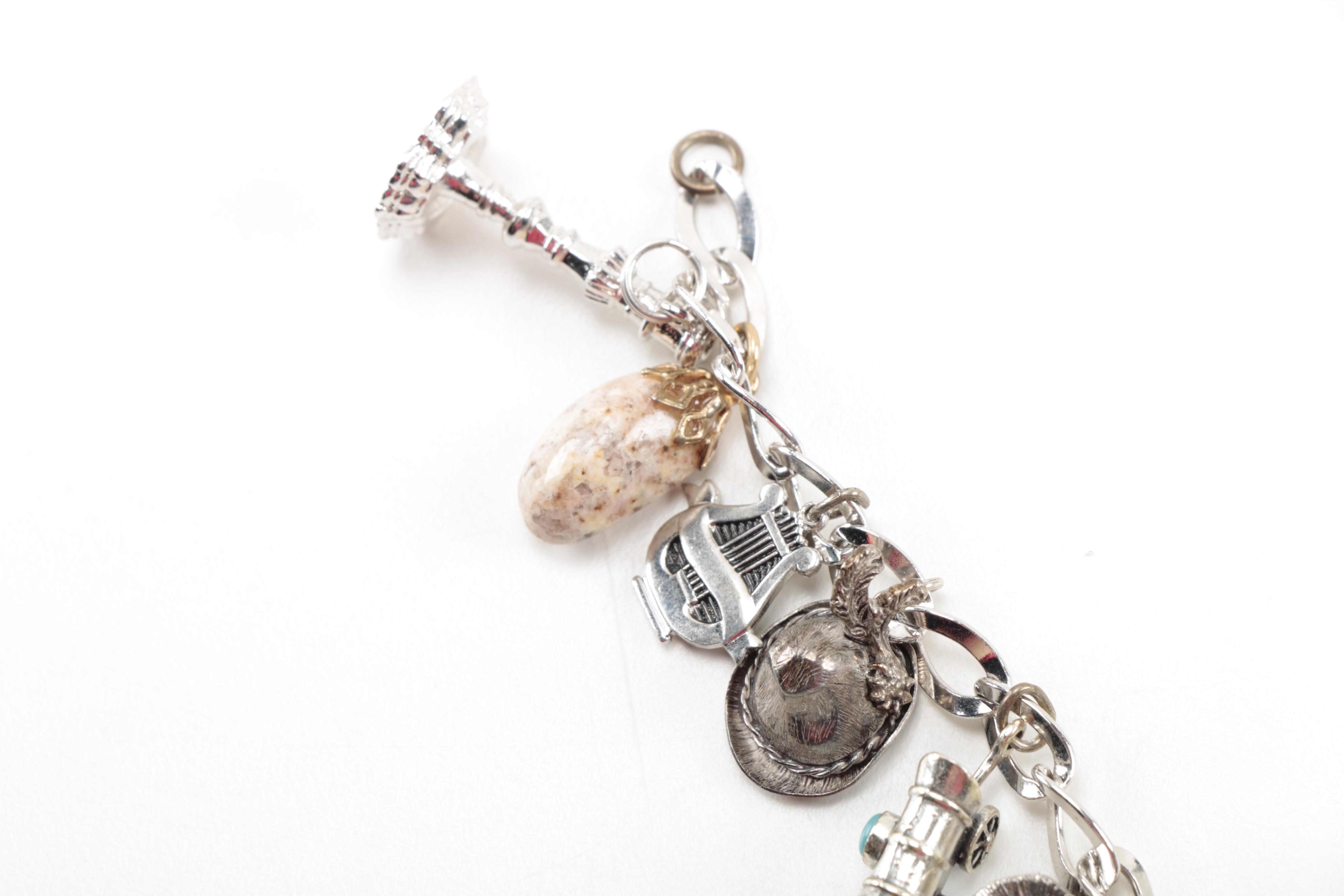 Sterling Charm Bracelets and Loose Charms